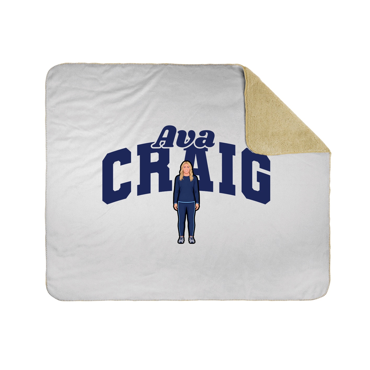 Throw Blanket — Signature Arch in White