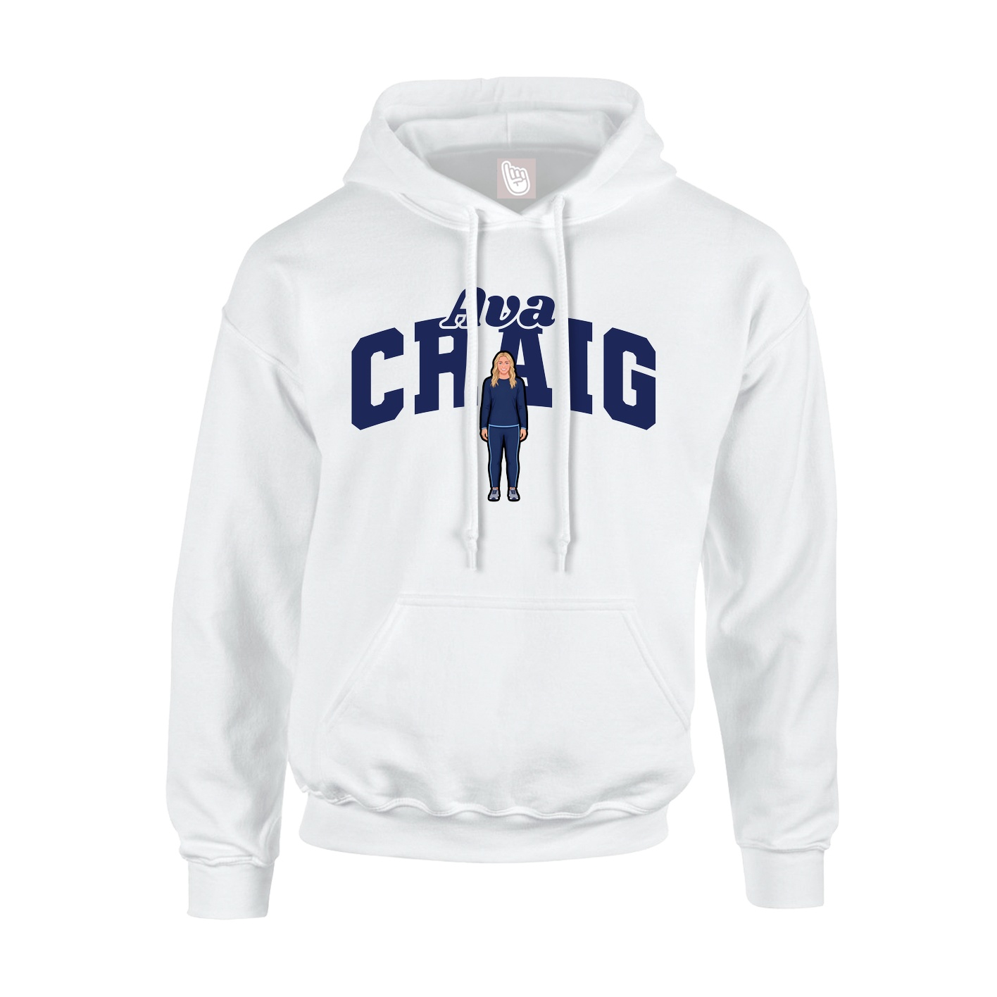 Hoodie — Signature Arch in White