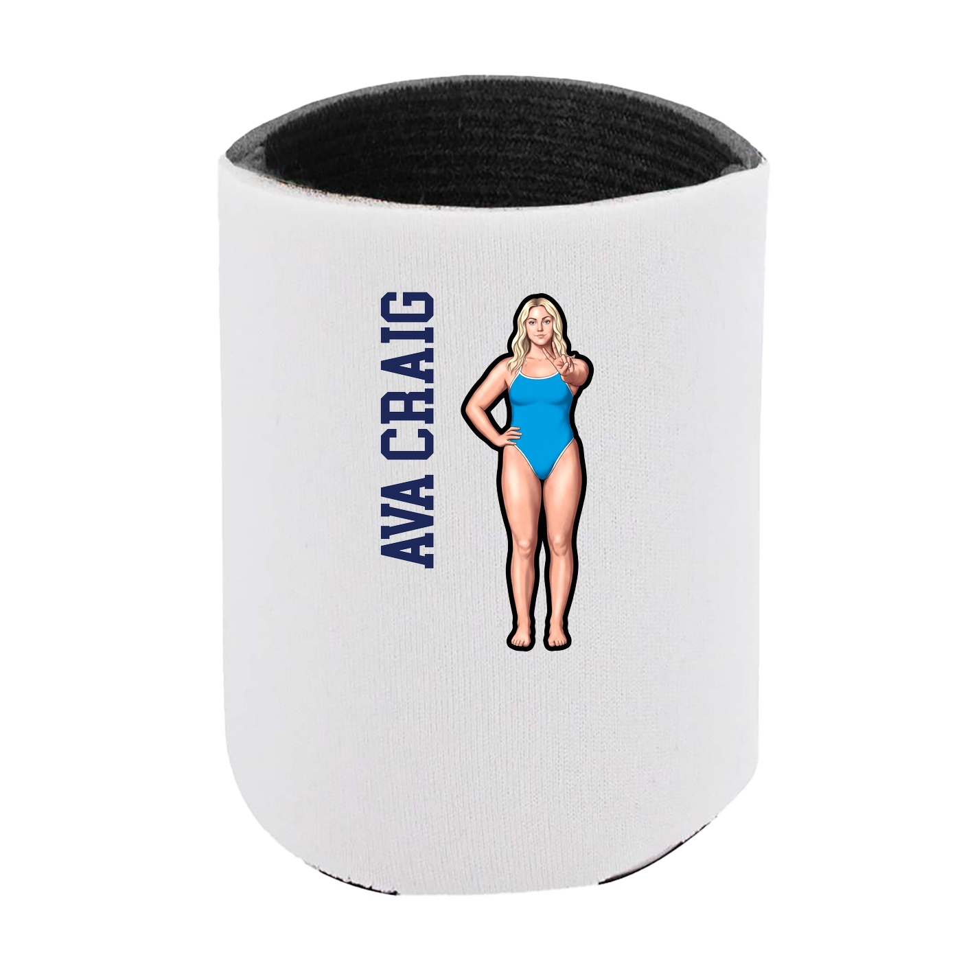 Can Holder — Name Vertical in White