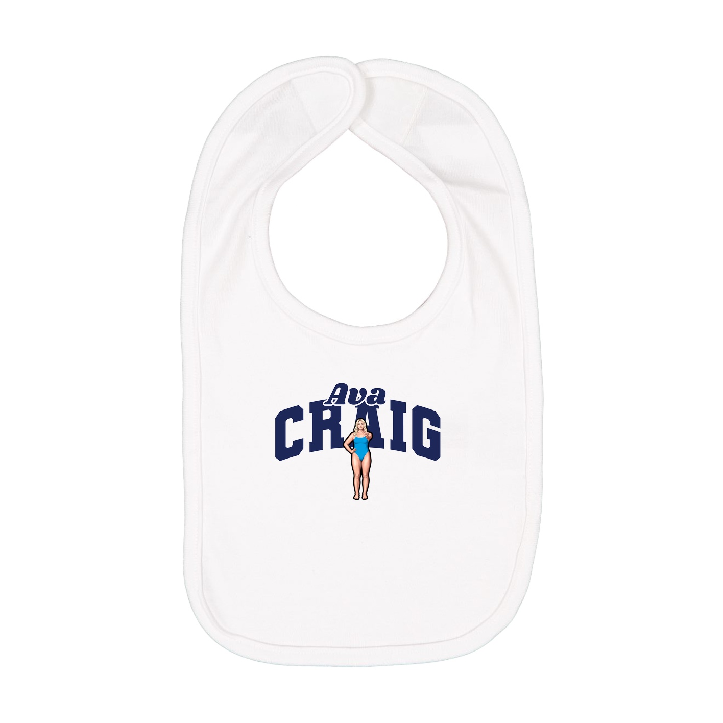 Infant Bib — Signature Arch in White