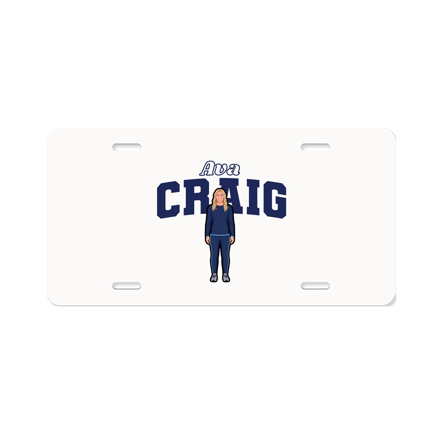 License Plate — Name Arch in Classic