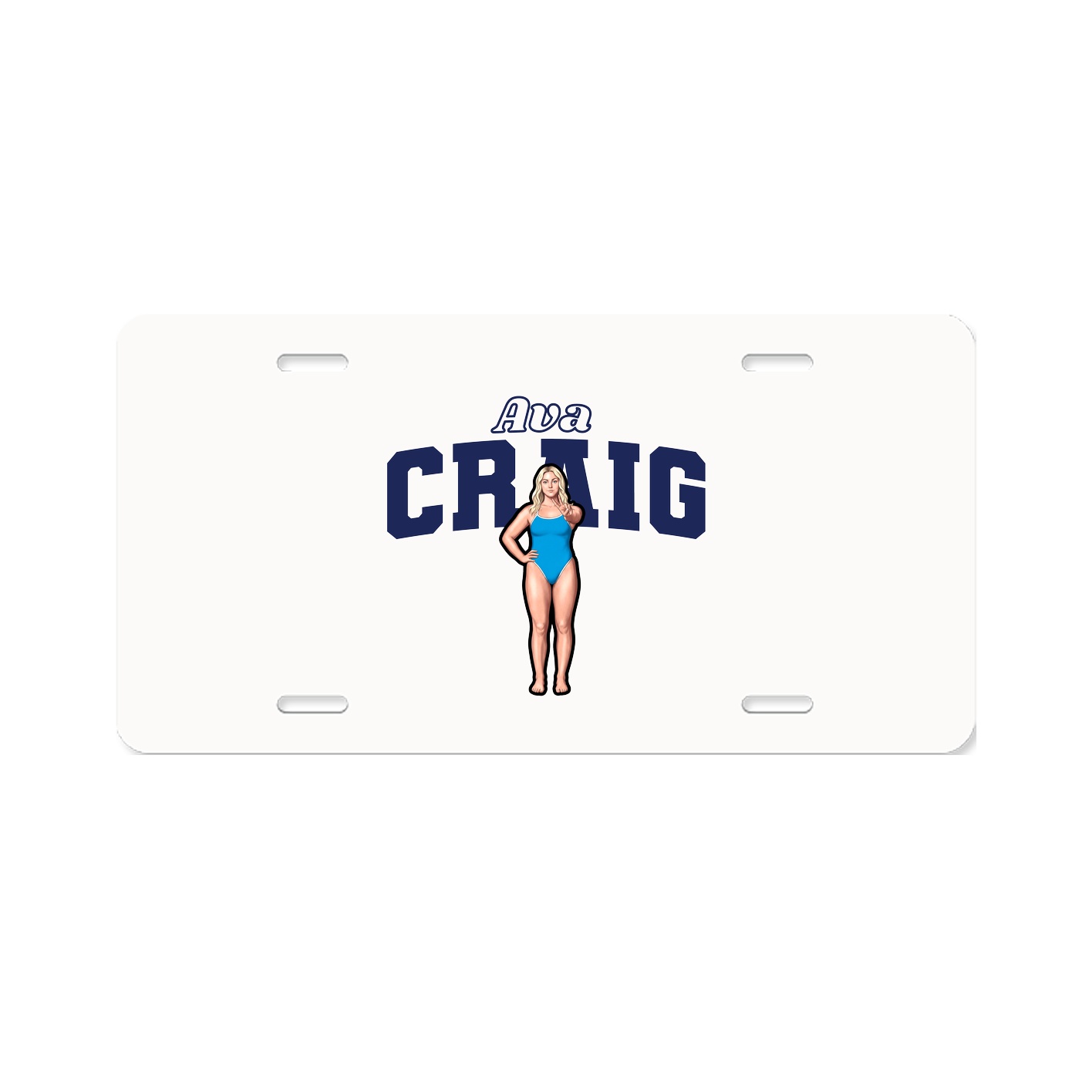 License Plate — Name Arch in Classic