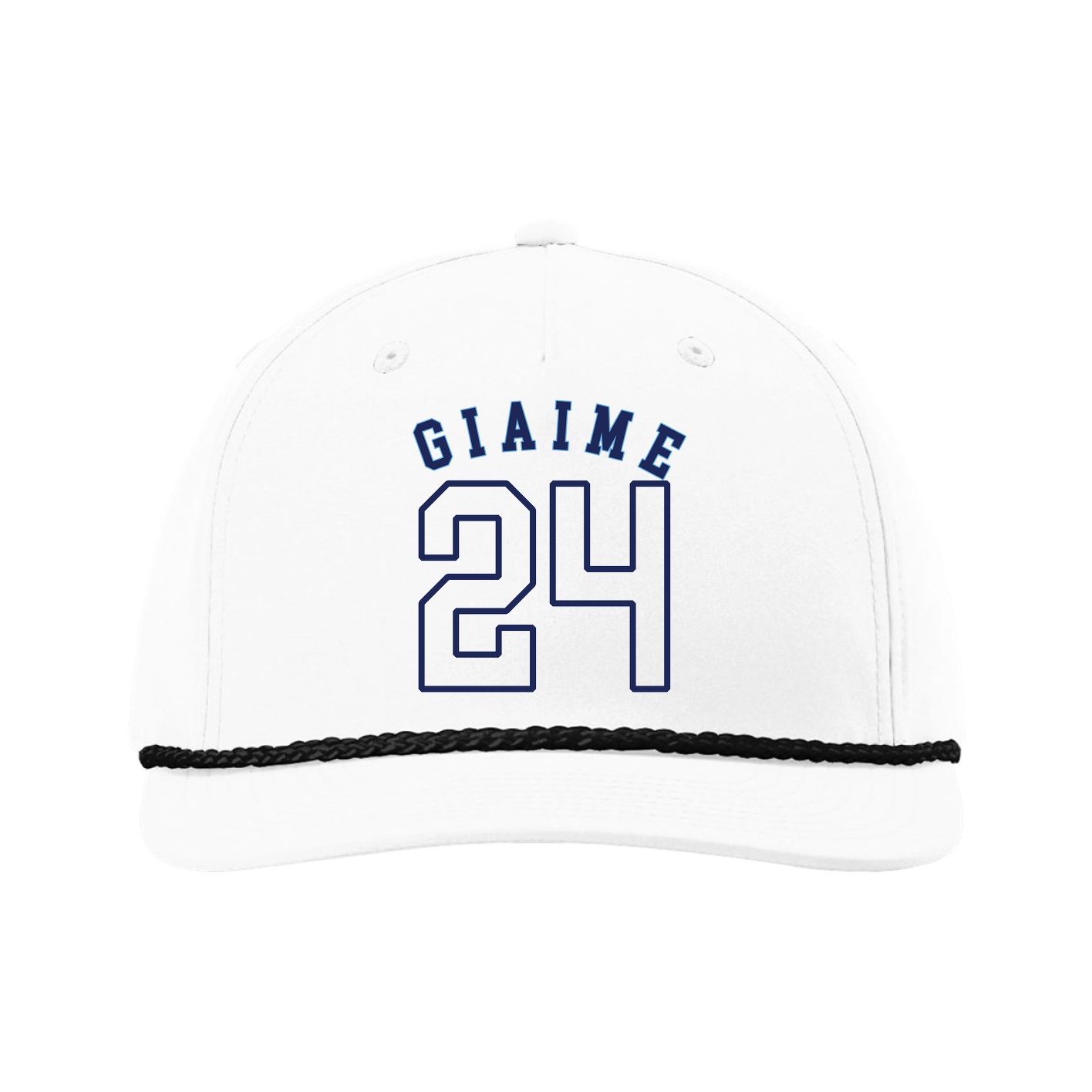 Five-Panel Classic Rope Cap — Shirsey Arch in White