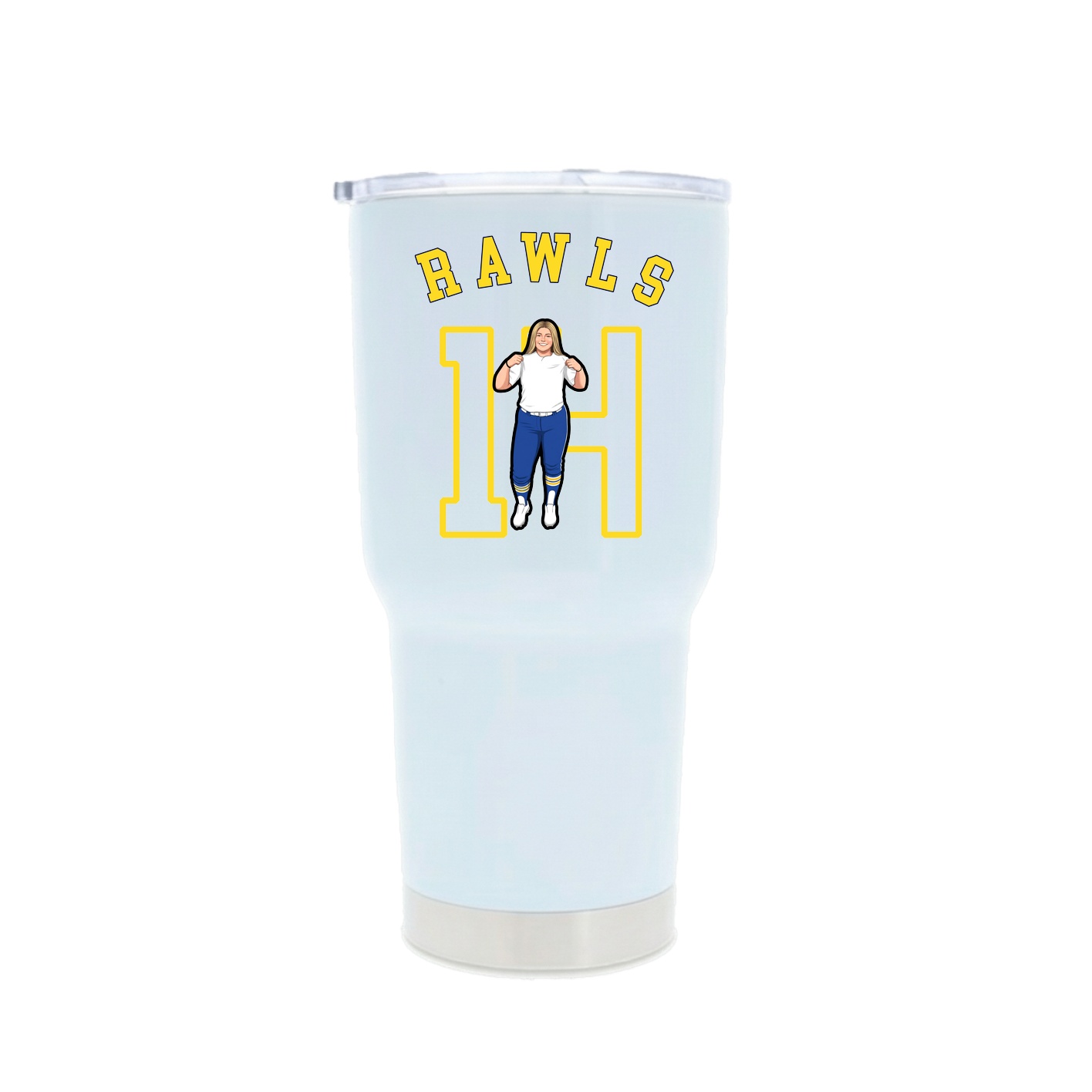 30oz Stainless Steel Tumbler — Shirsey Arch in White