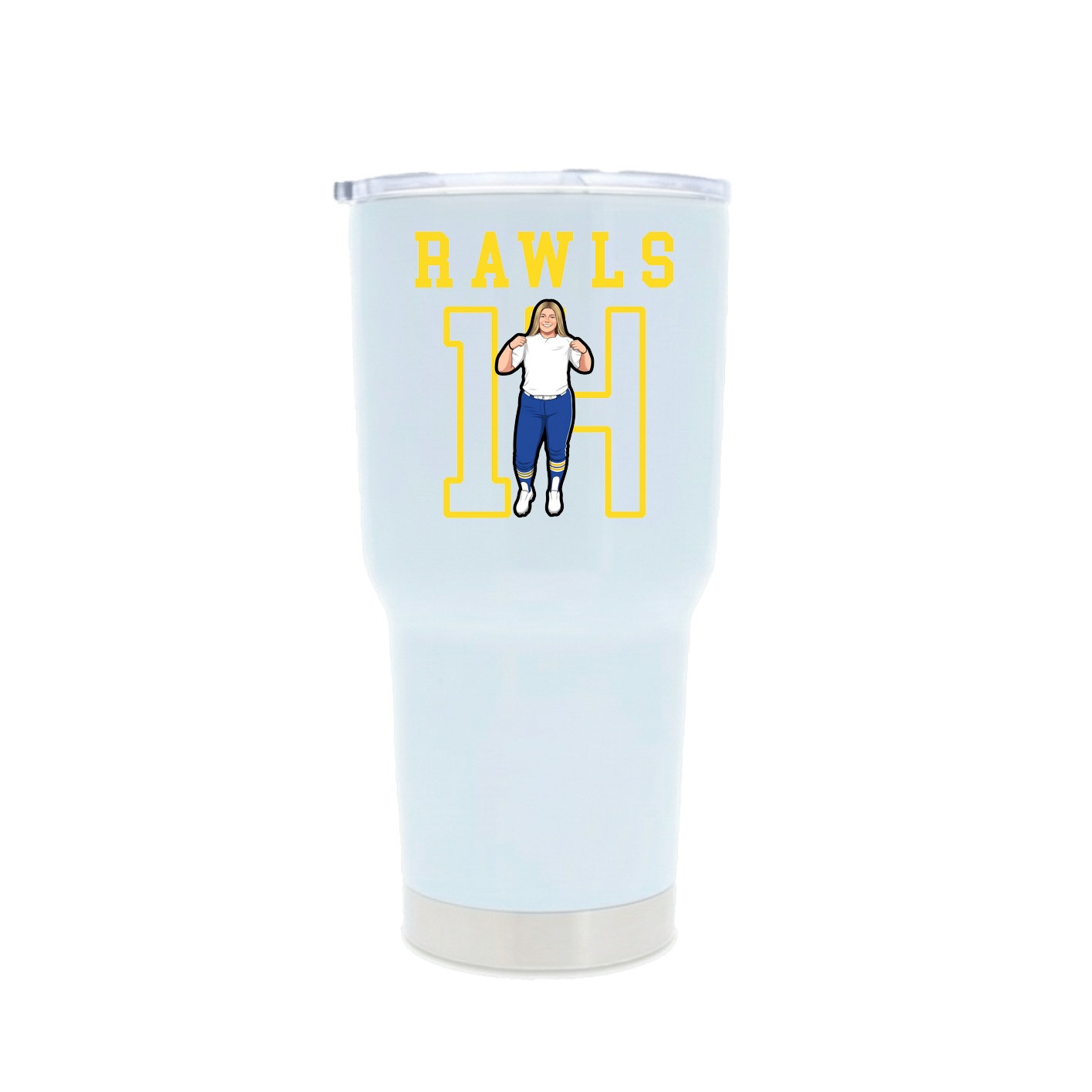 30oz Stainless Steel Tumbler — Shirsey in White