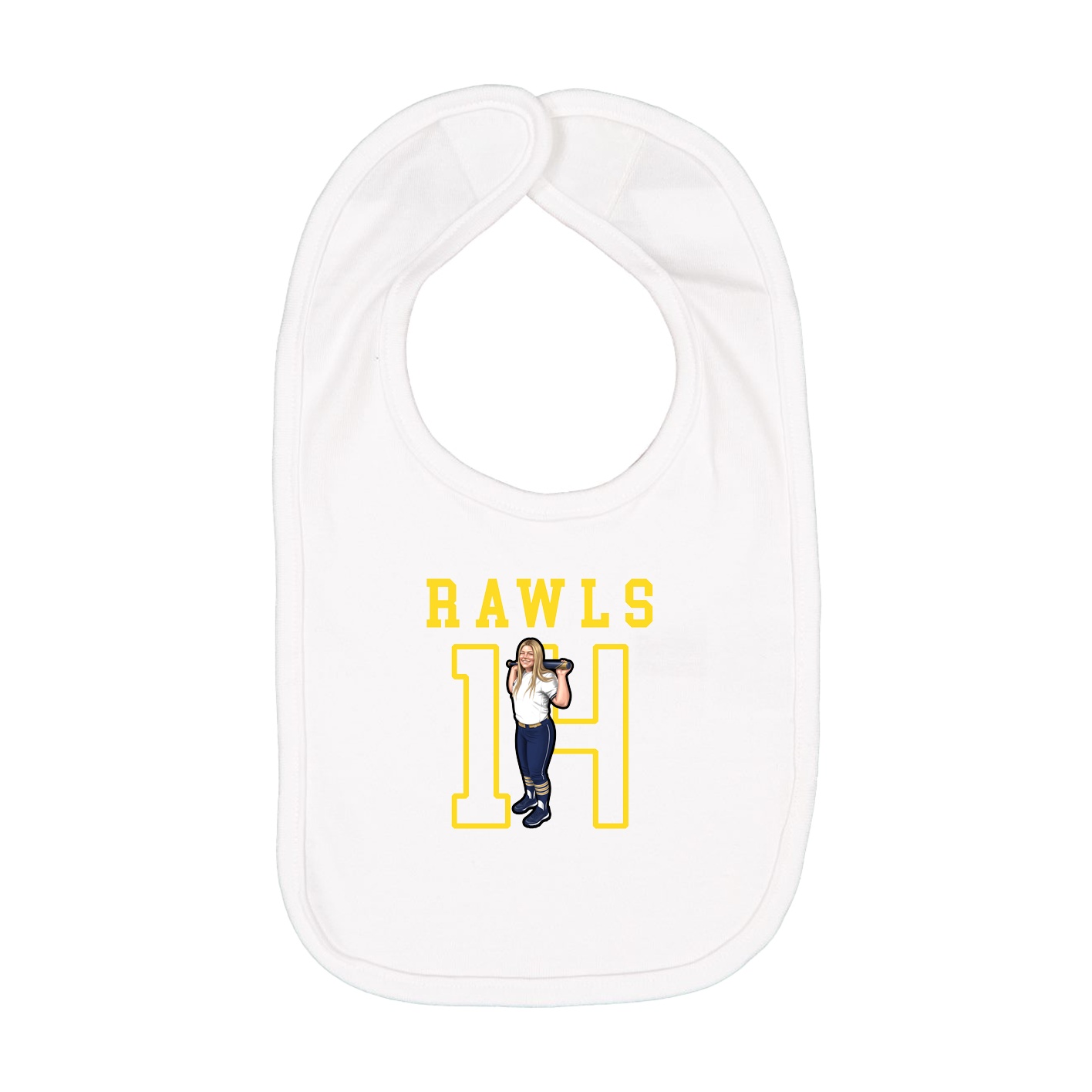 Infant Bib — Shirsey in White