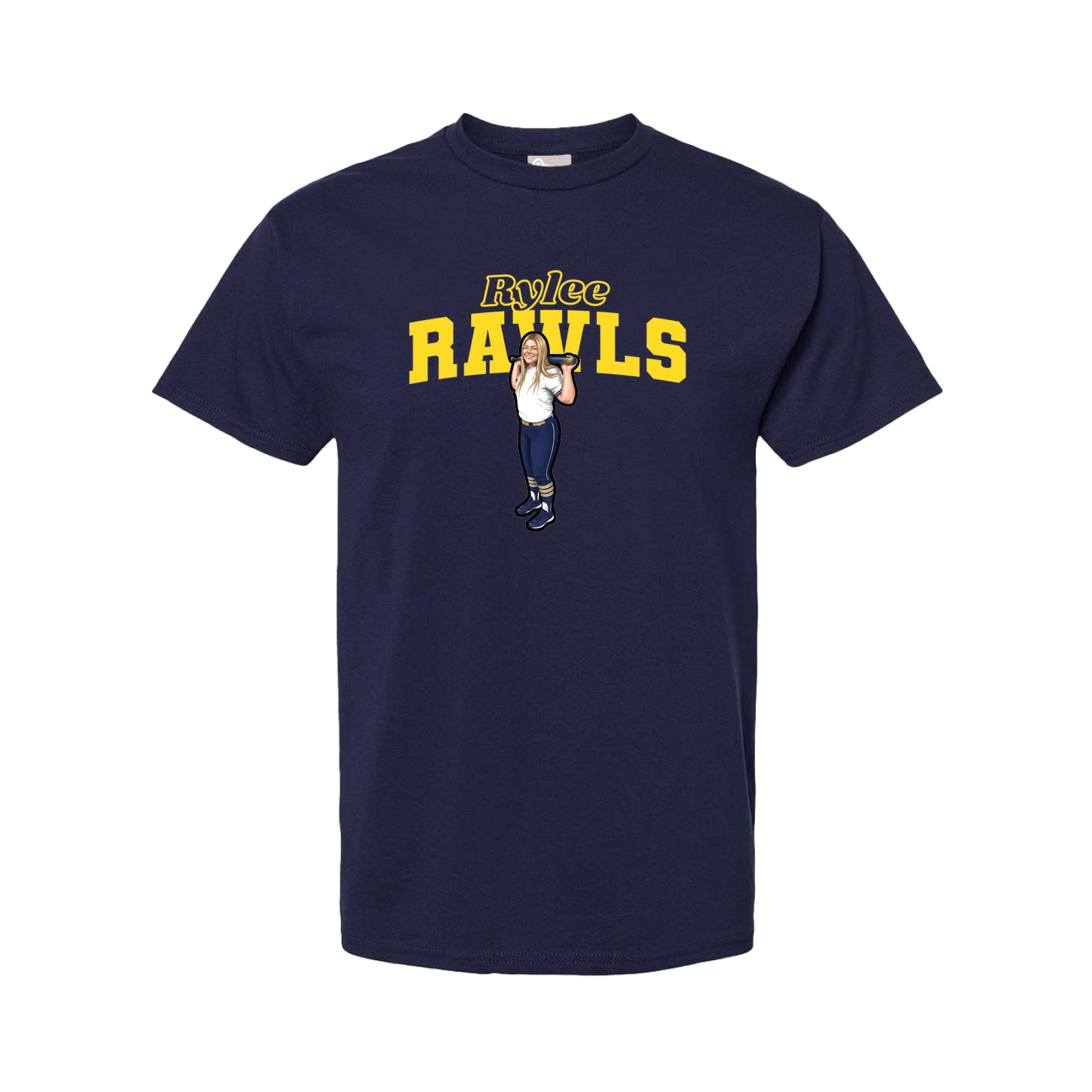 Youth Tee — Name Arch in Navy