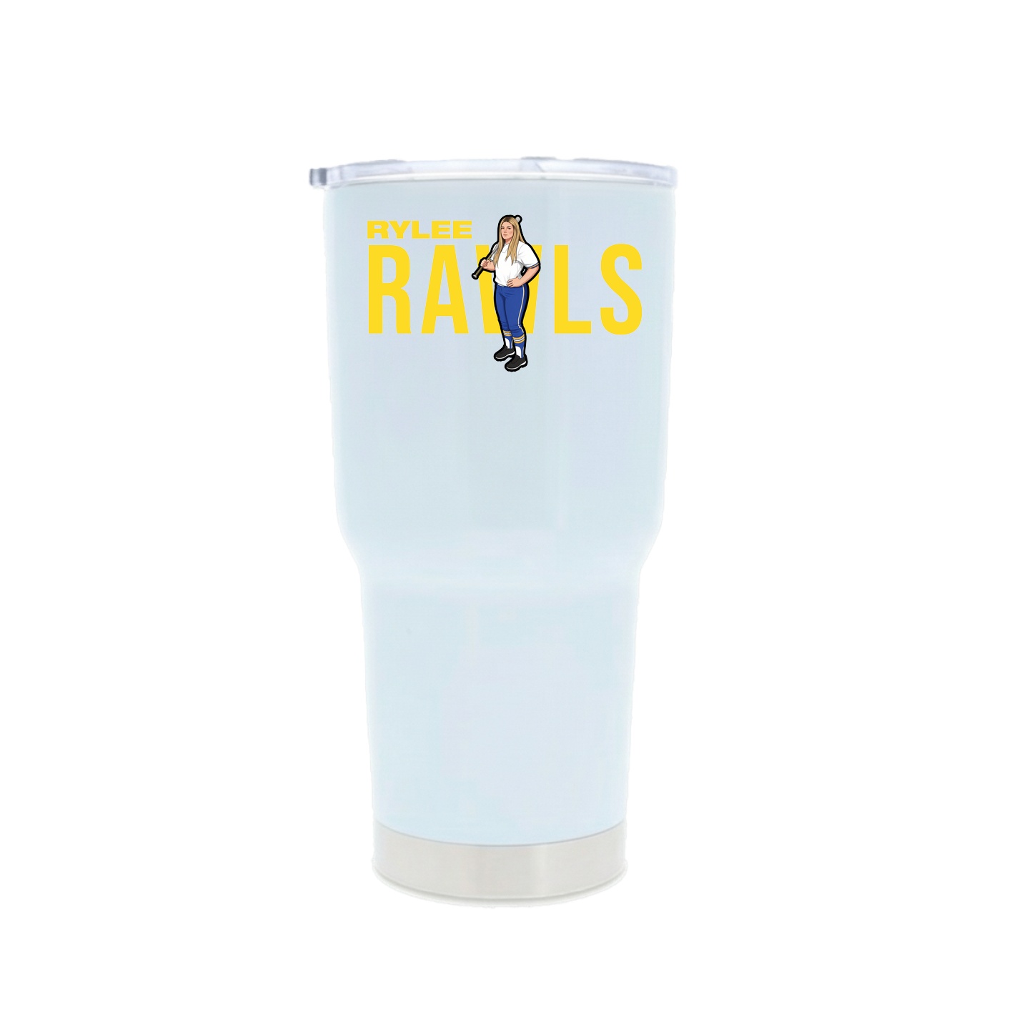 30oz Stainless Steel Tumbler — Player Name in White