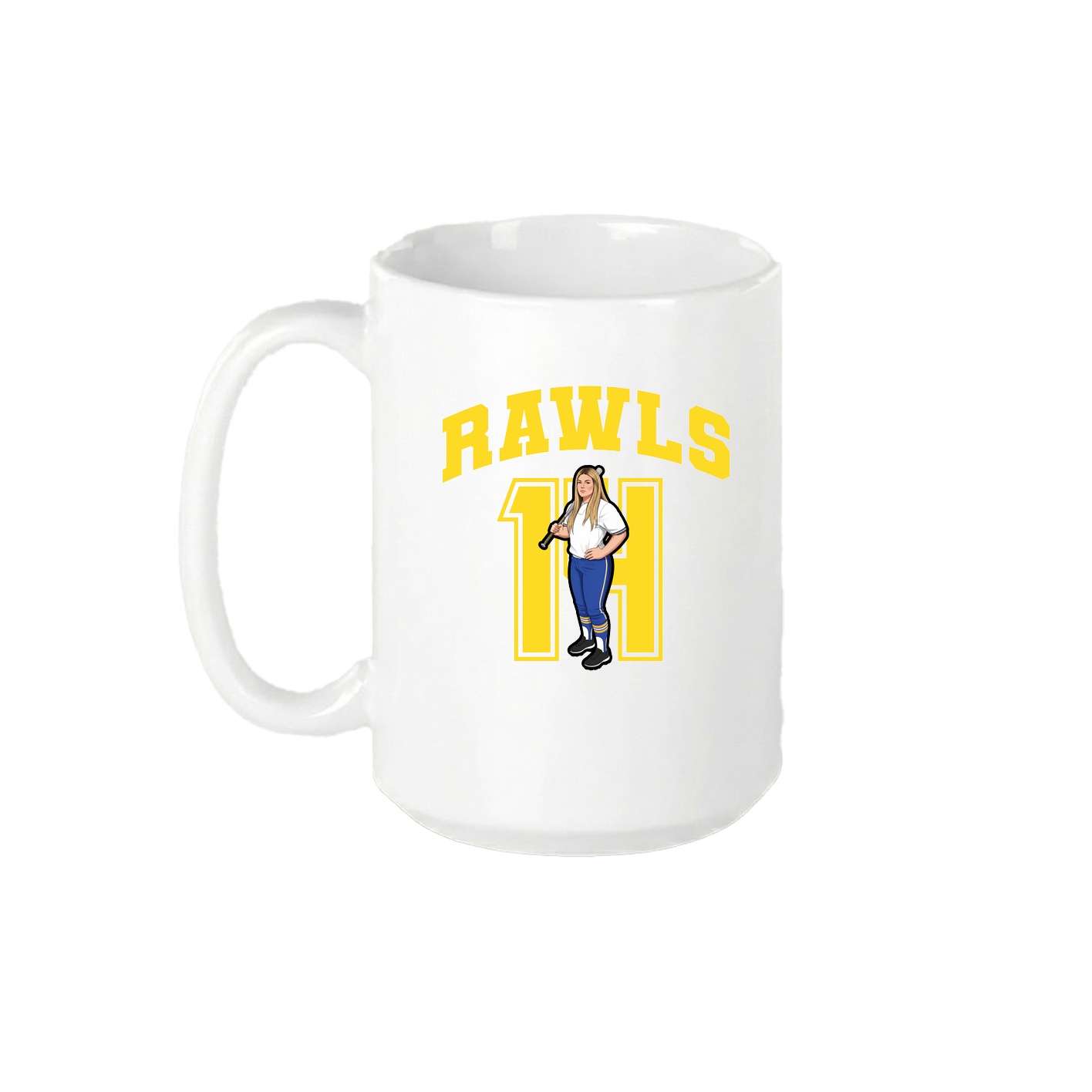 15oz Coffee Mug — Number in White