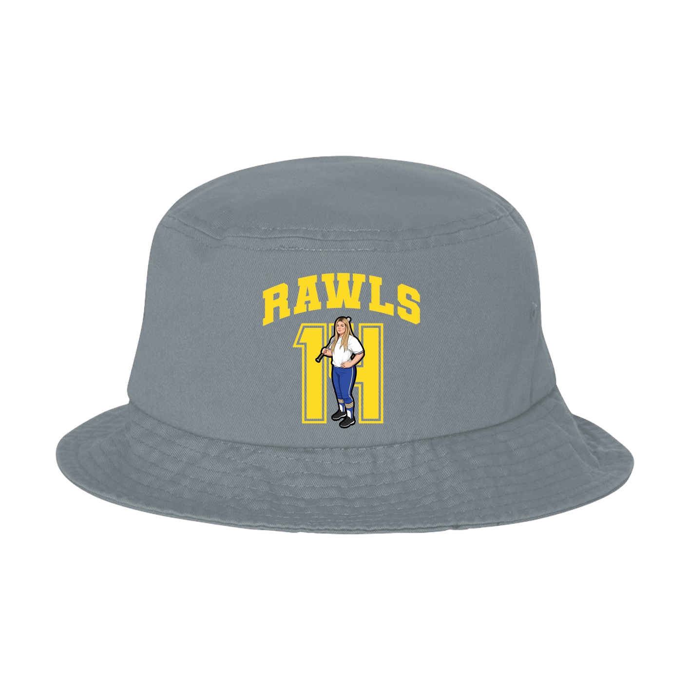 Bucket Cap — Number in Grey