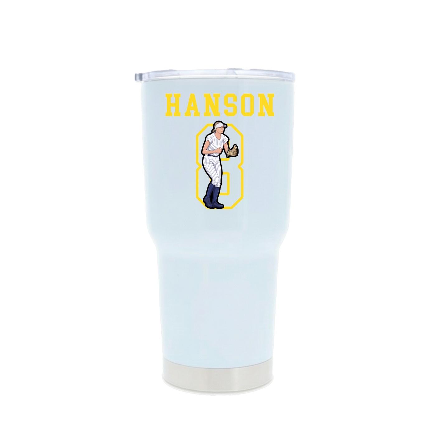30oz Stainless Steel Tumbler — Shirsey in White