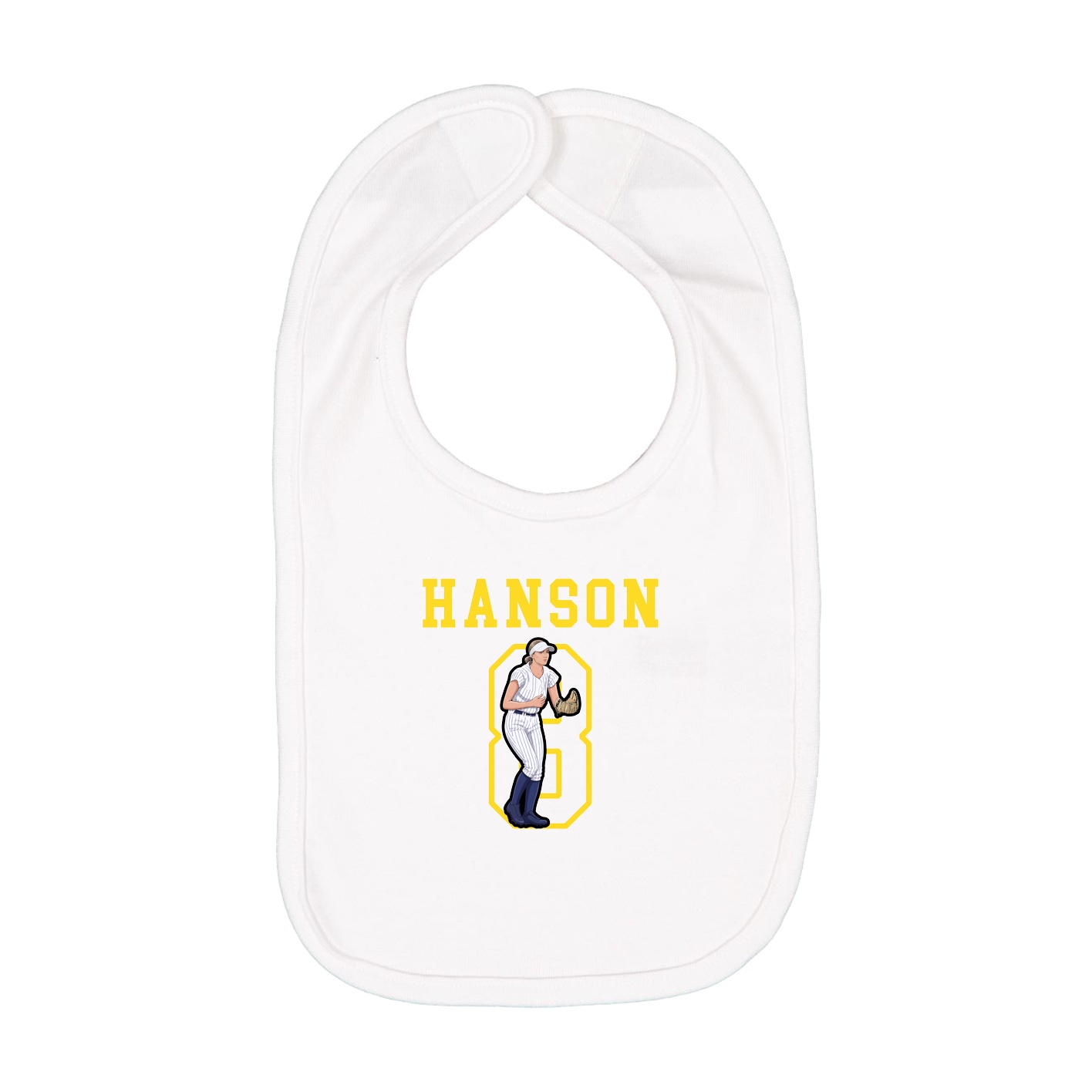 Infant Bib — Shirsey in White