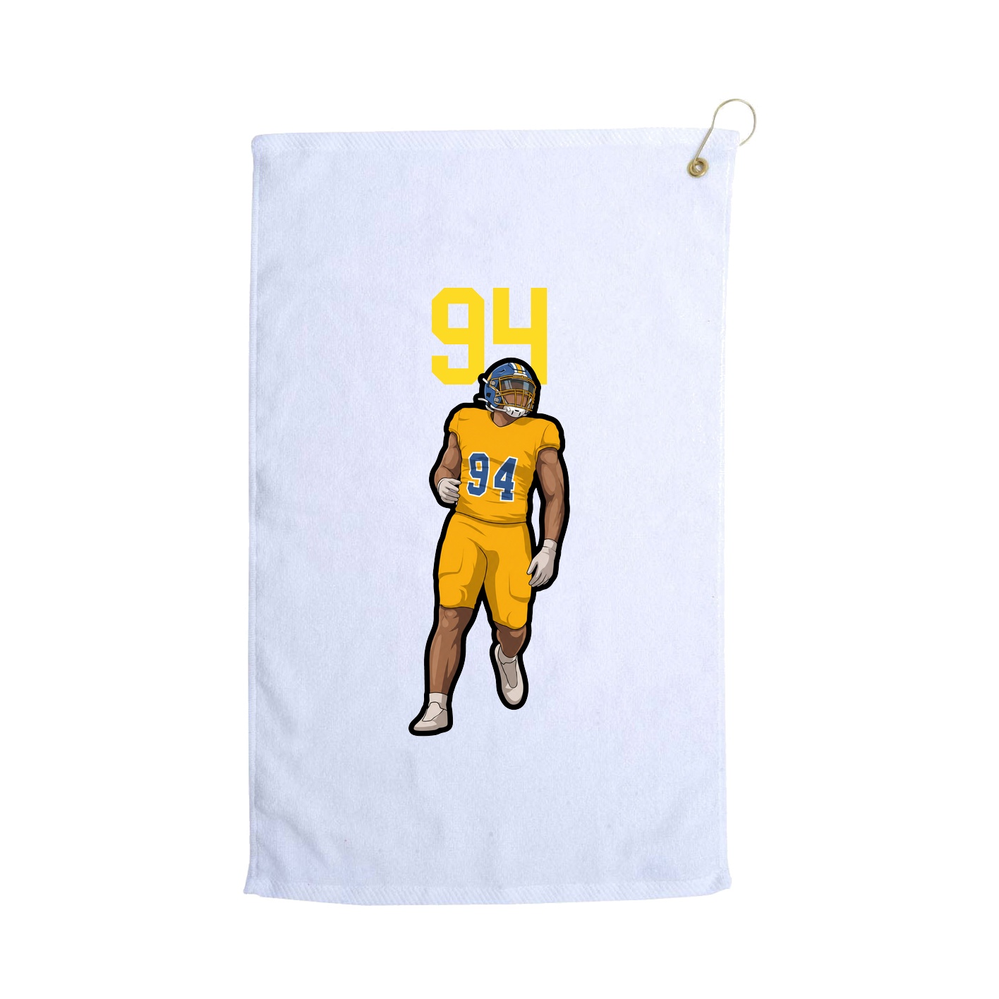 Golf Towel — Number Top in White