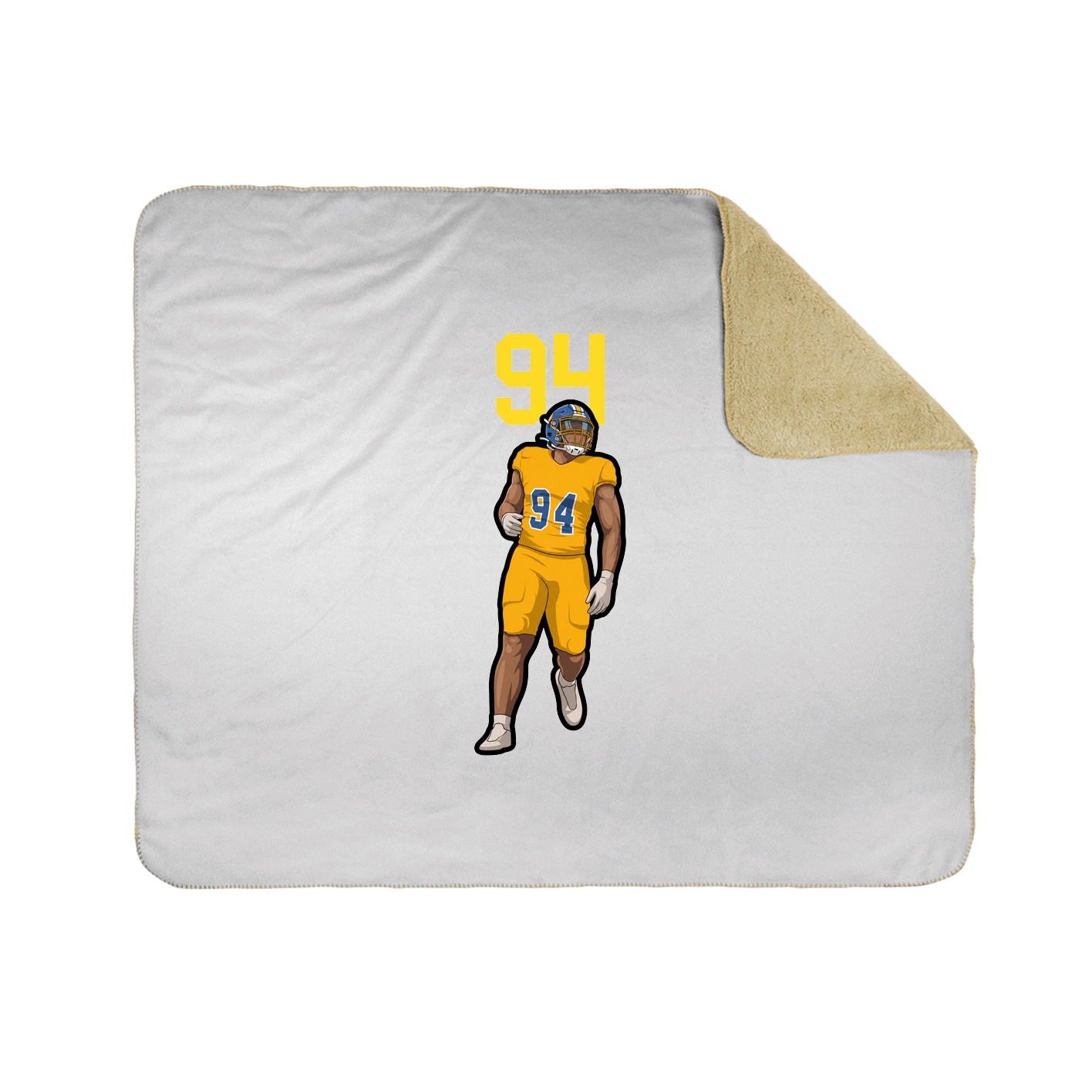 Throw Blanket — Number Top in White