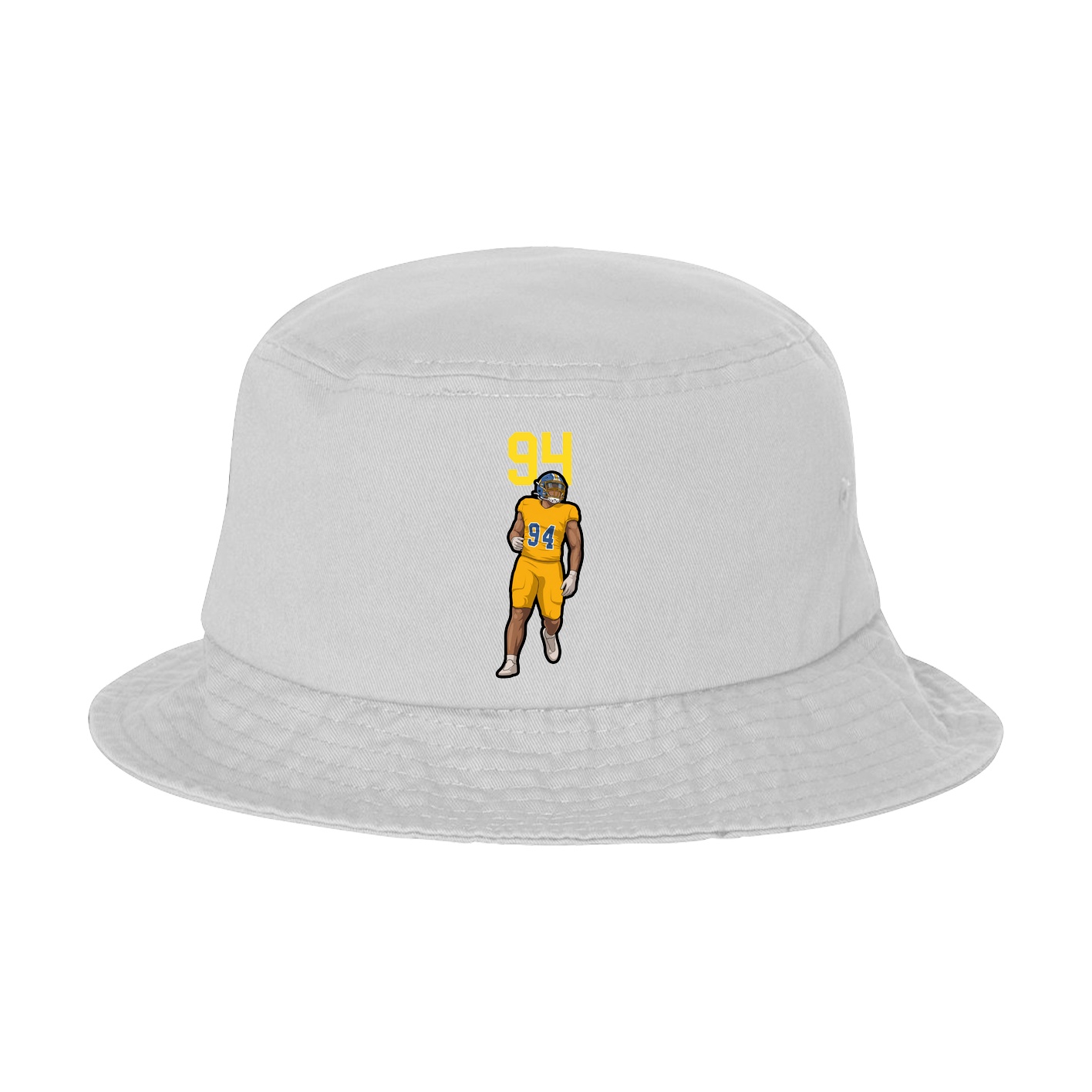 Bucket Cap — Number Top in White