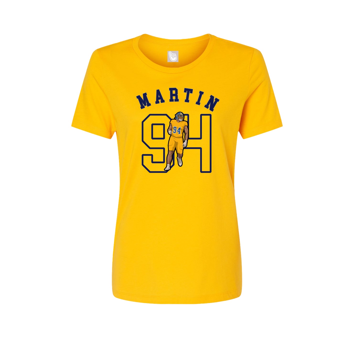 Fitted Women's Tee — Shirsey Arch in Gold