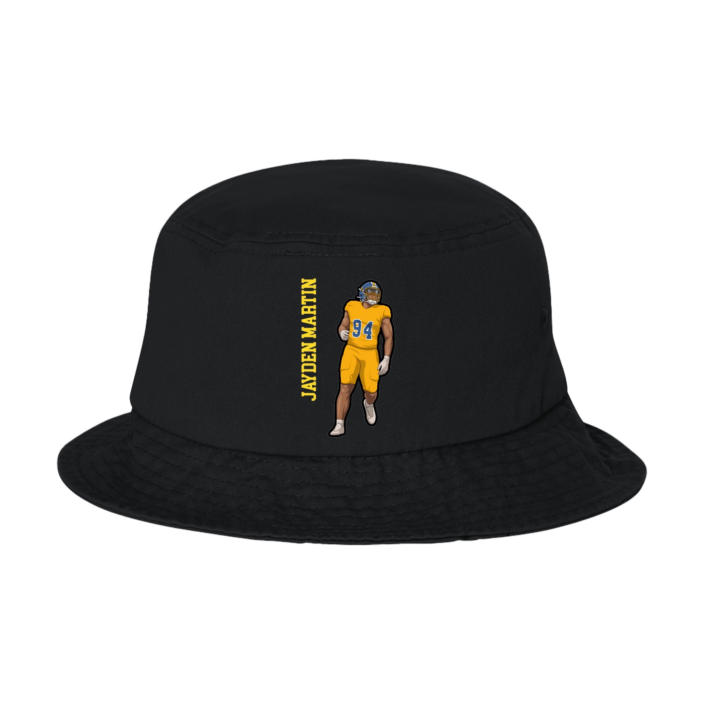 Bucket Cap — Name Vertical in Black