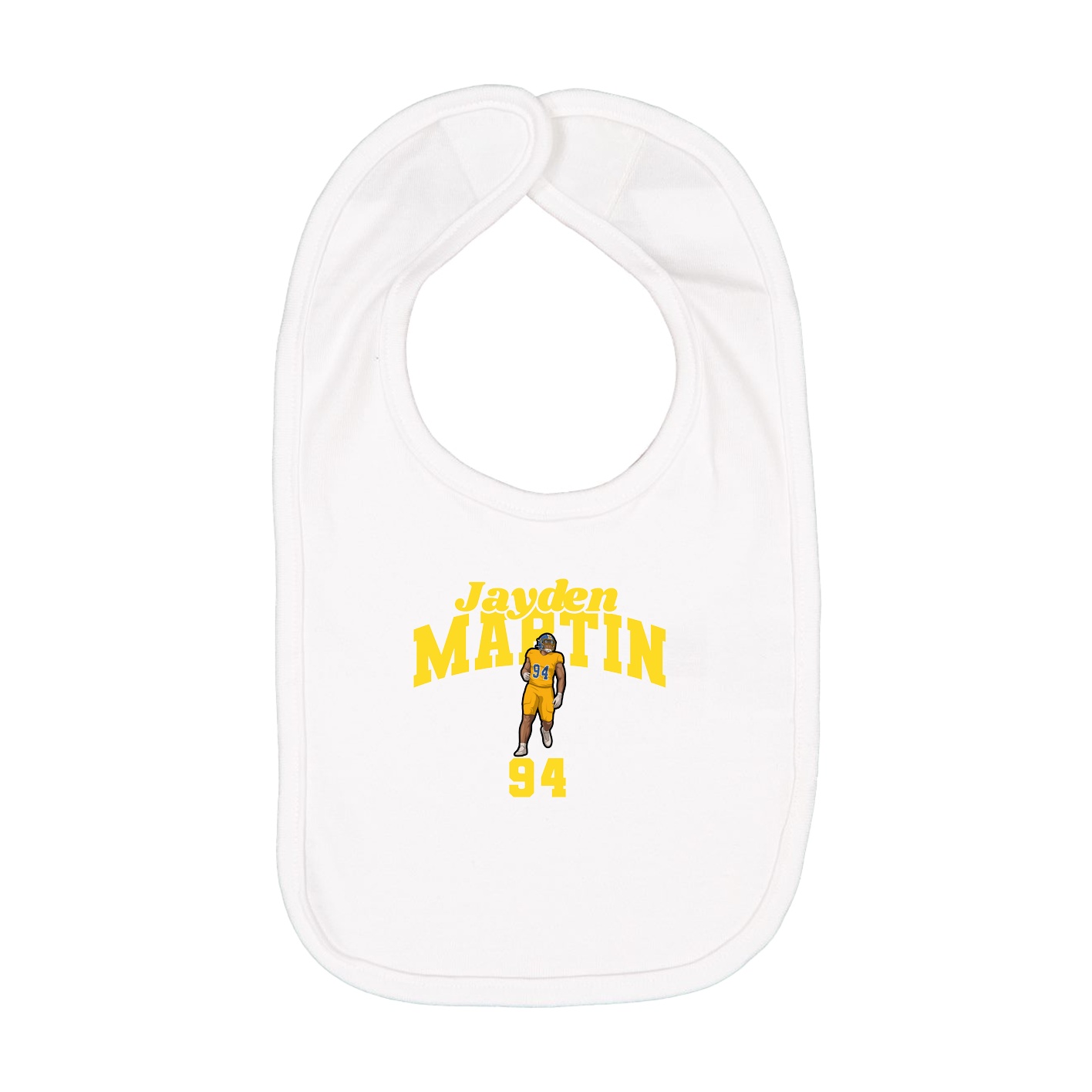 Infant Bib — Signature Arch in White