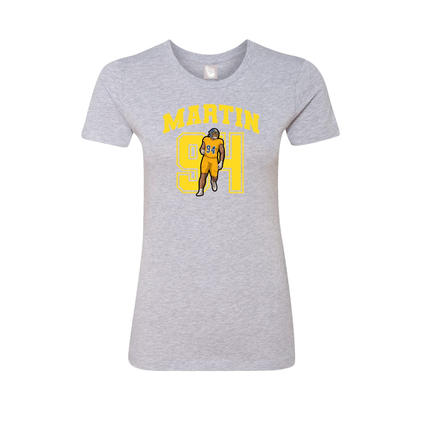 Fitted Women's Tee — Number in Grey