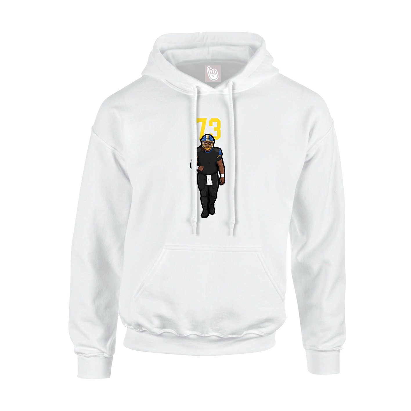 Hoodie — Number Top in White