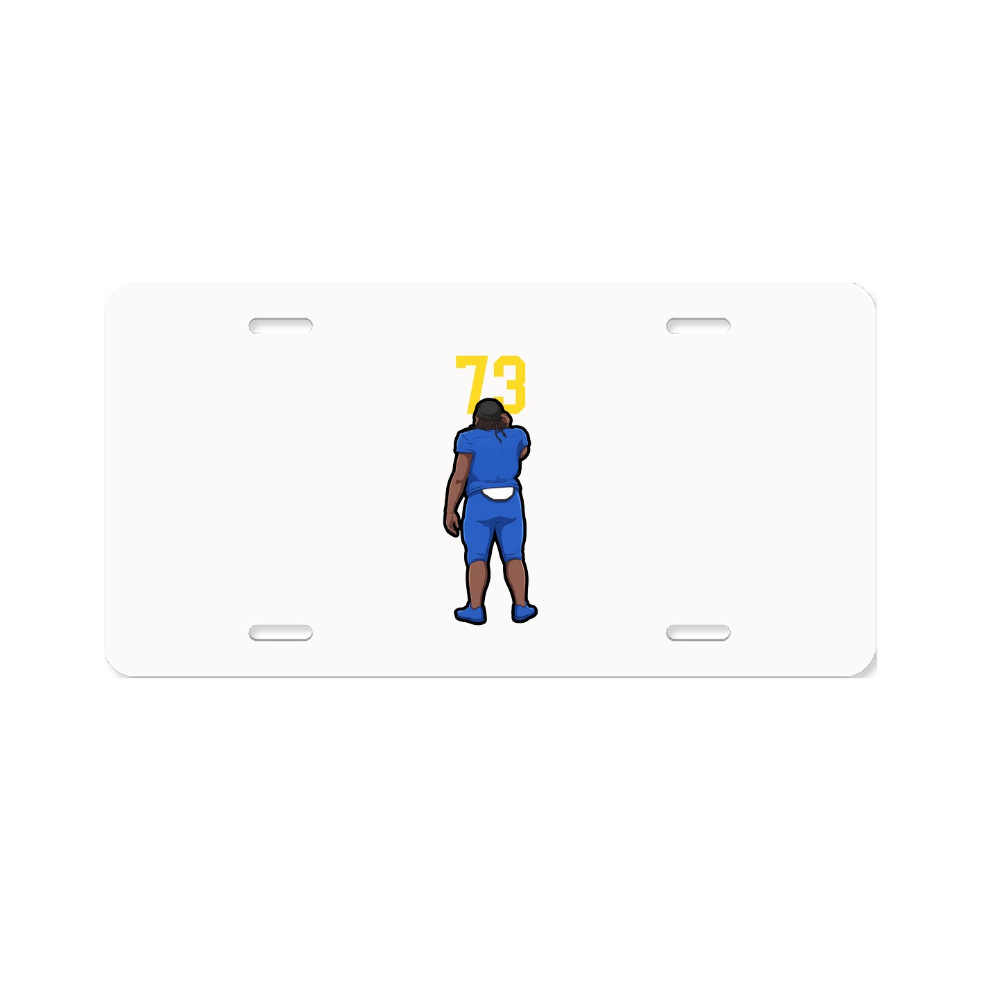 License Plate — Number Top in Classic