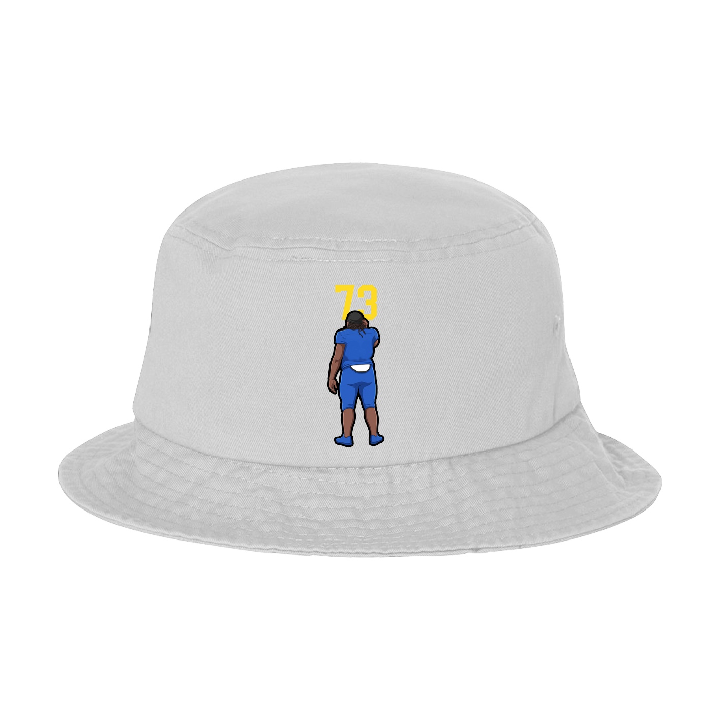 Bucket Cap — Number Top in White