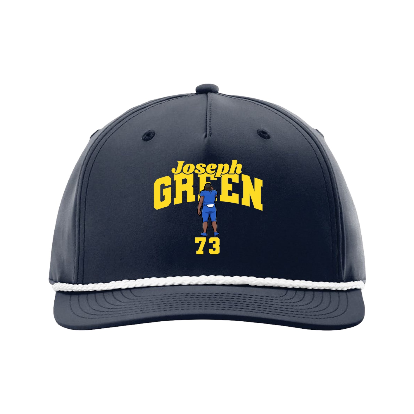 Five-Panel Classic Rope Cap — Signature Arch in Navy