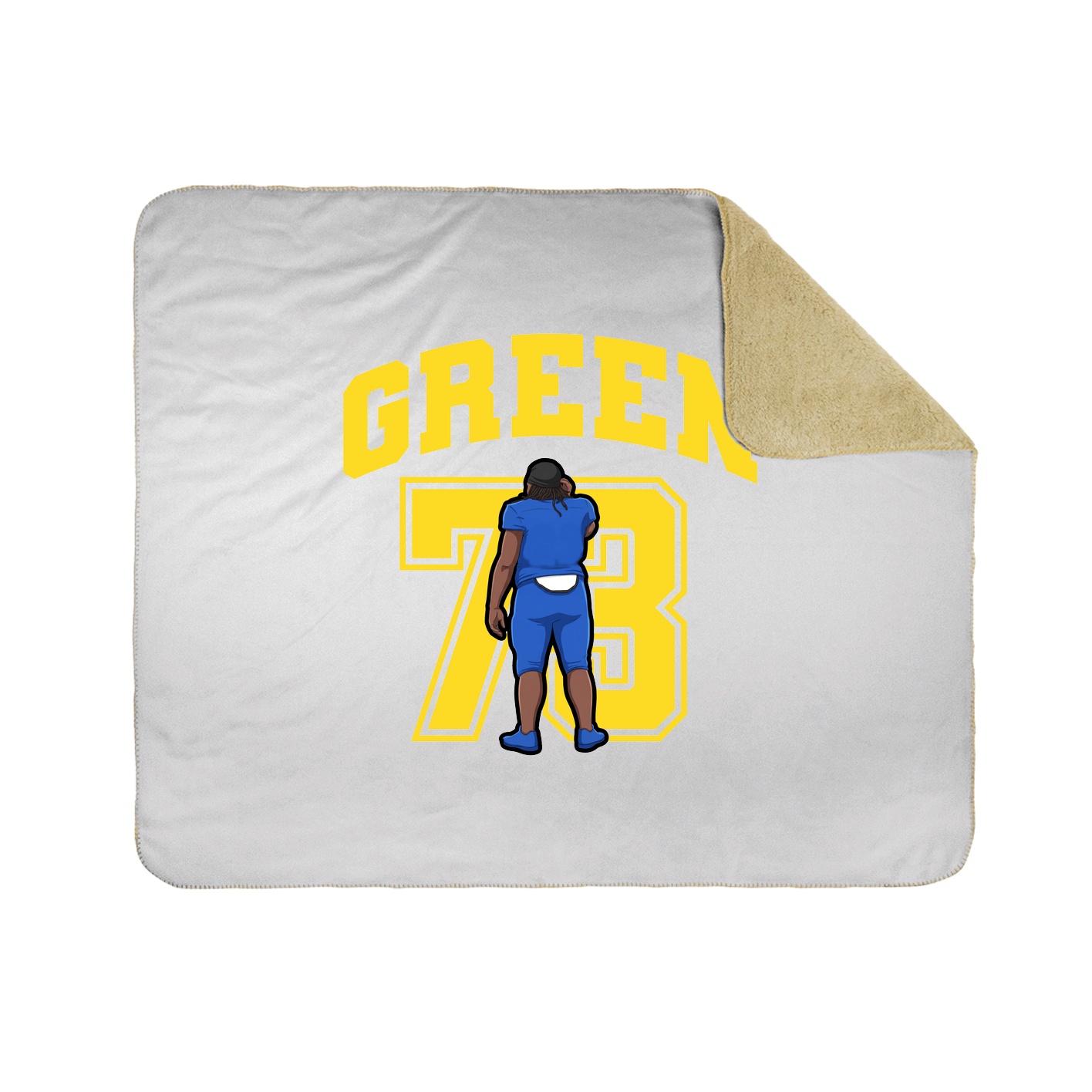 Throw Blanket — Number in White