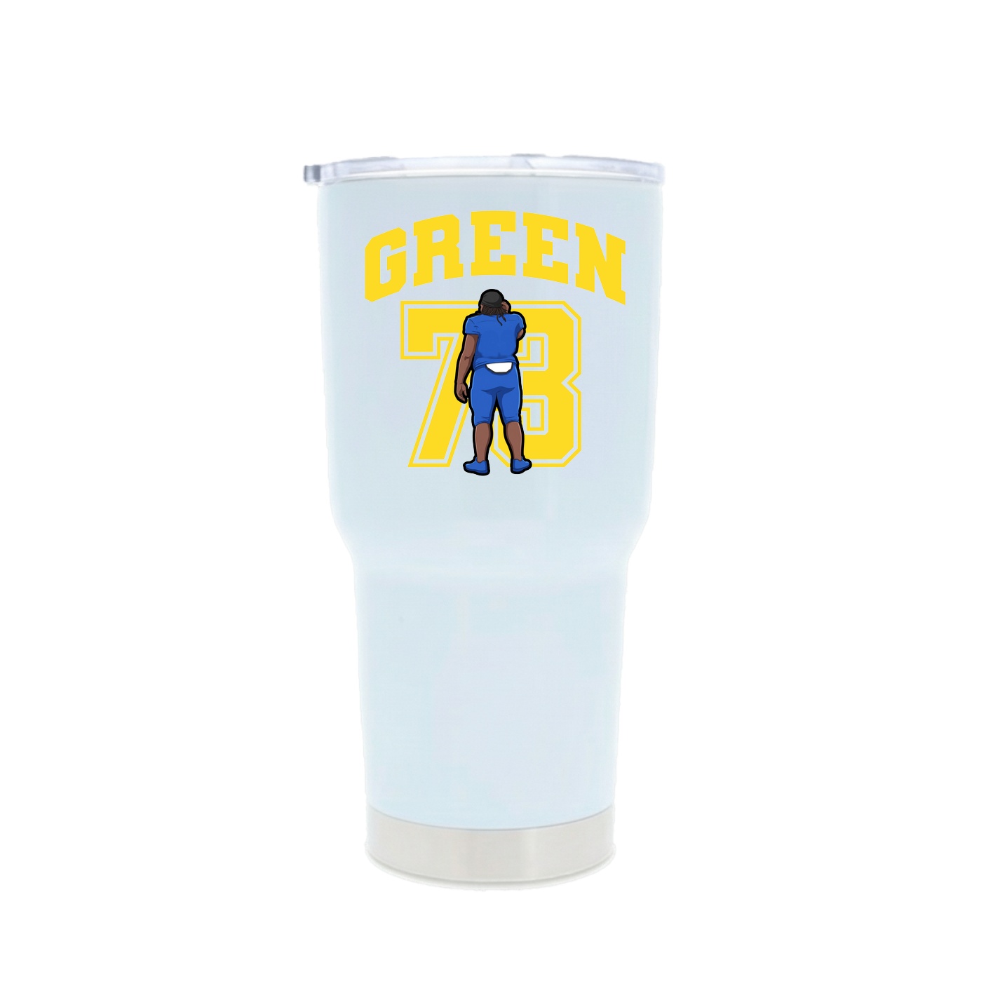 30oz Stainless Steel Tumbler — Number in White