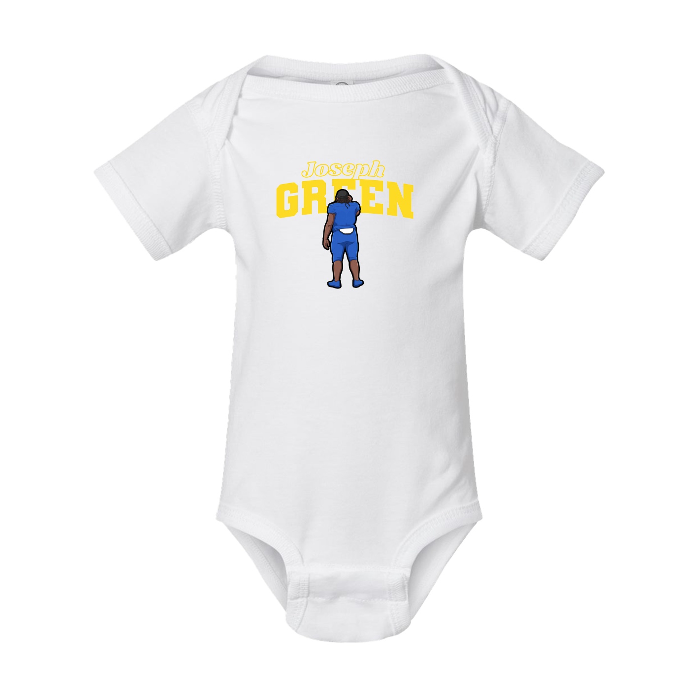 Baby Onesie — Name Arch in White