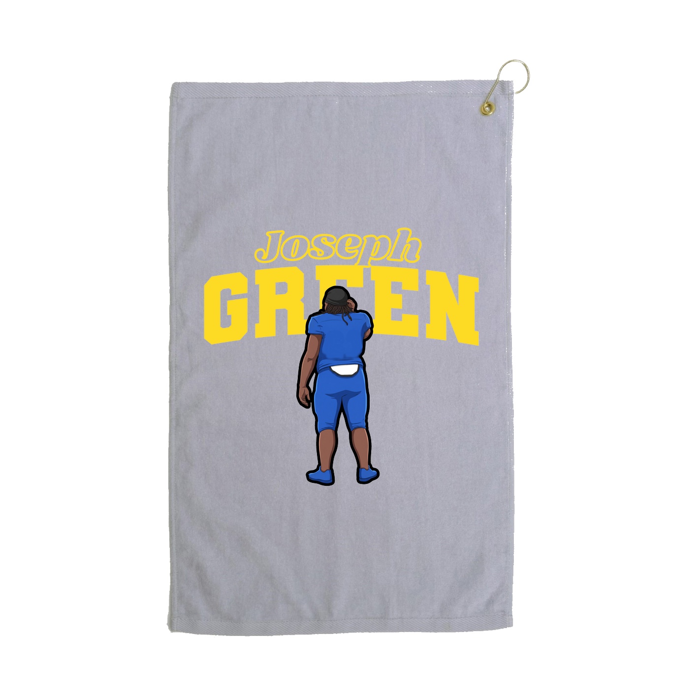Golf Towel — Name Arch in Grey
