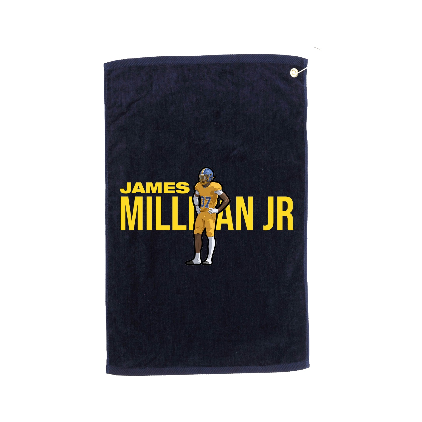 Golf Towel — Player Name in Navy