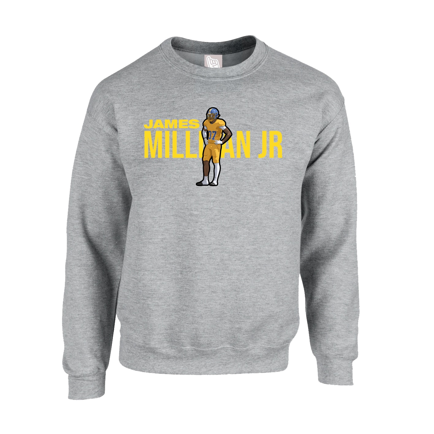 Fleece Crew — Player Name in Grey