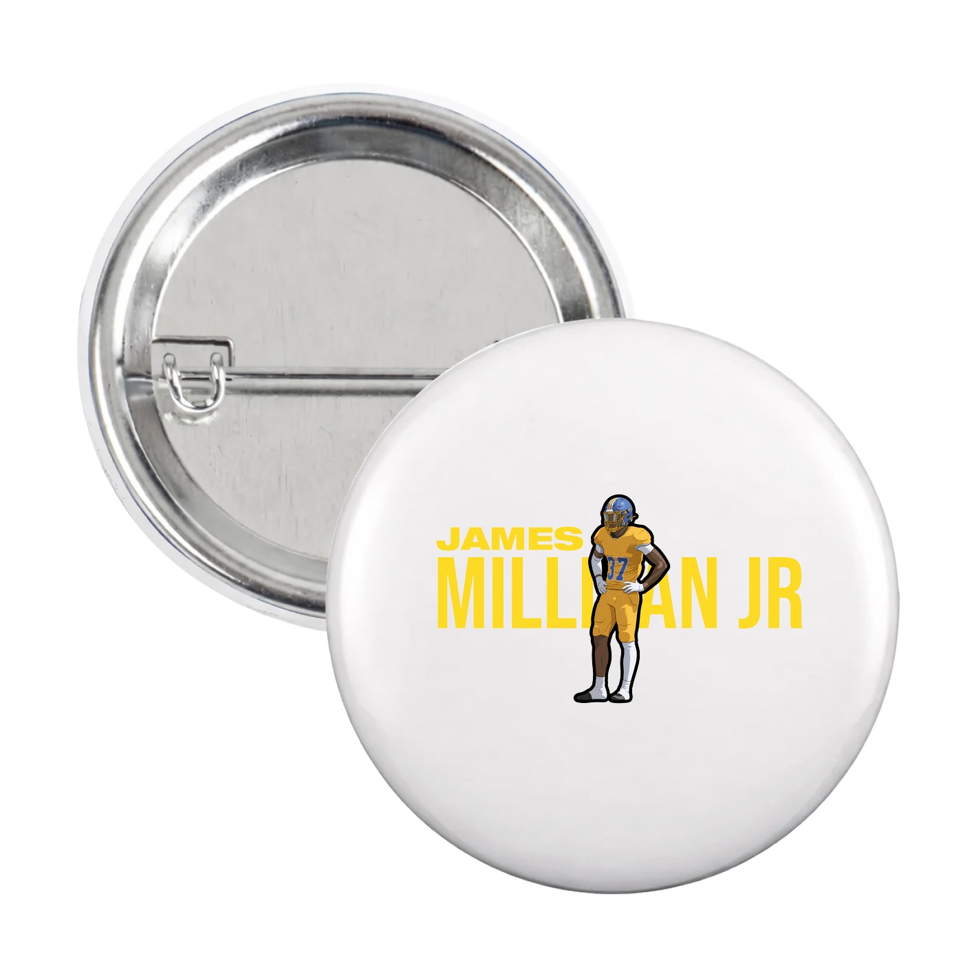 Game Day Button — Player Name in White