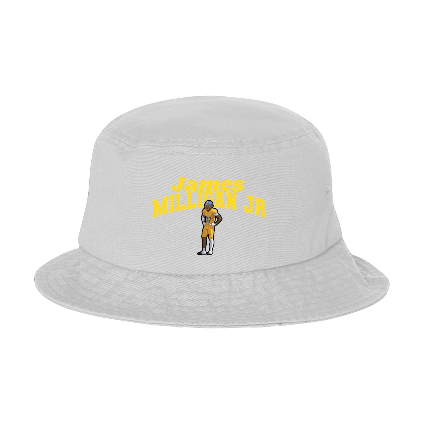 Bucket Cap — Signature Arch in White