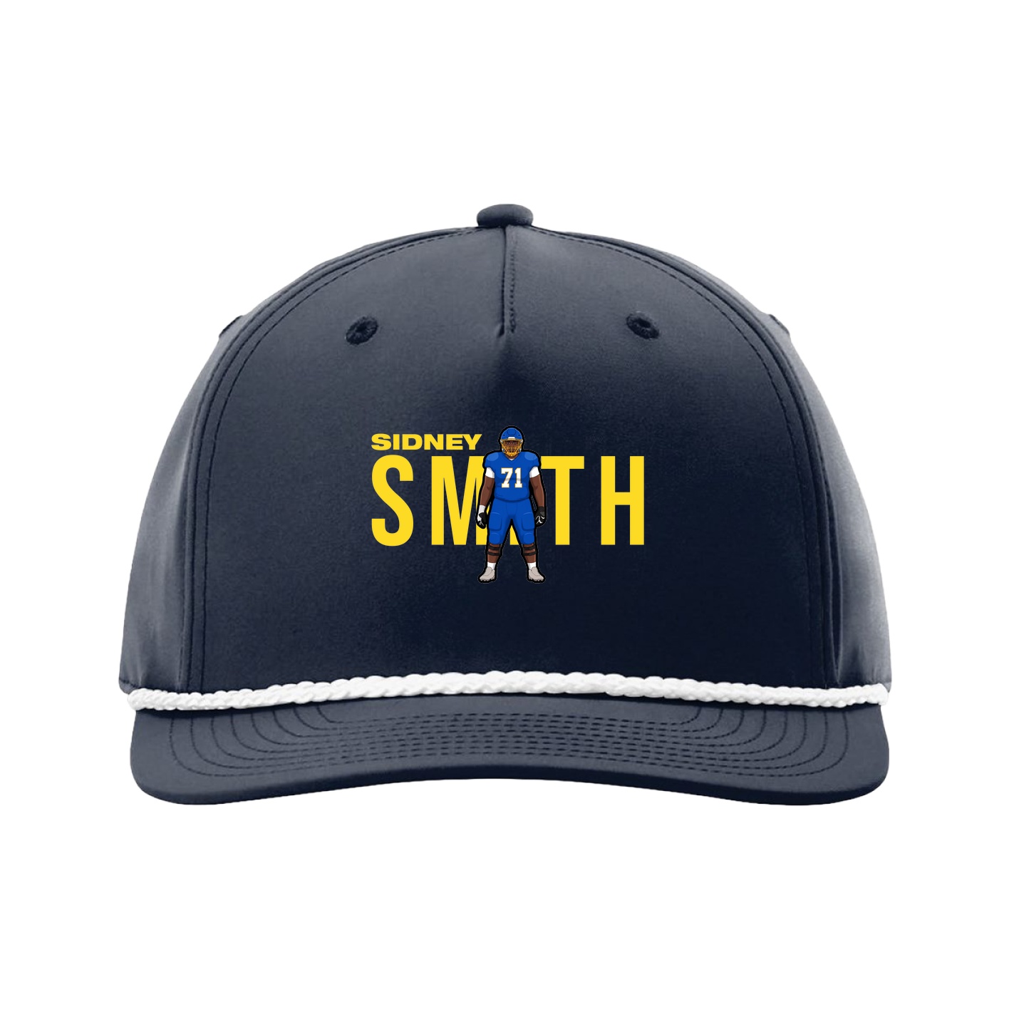 Five-Panel Classic Rope Cap — Player Name in Navy