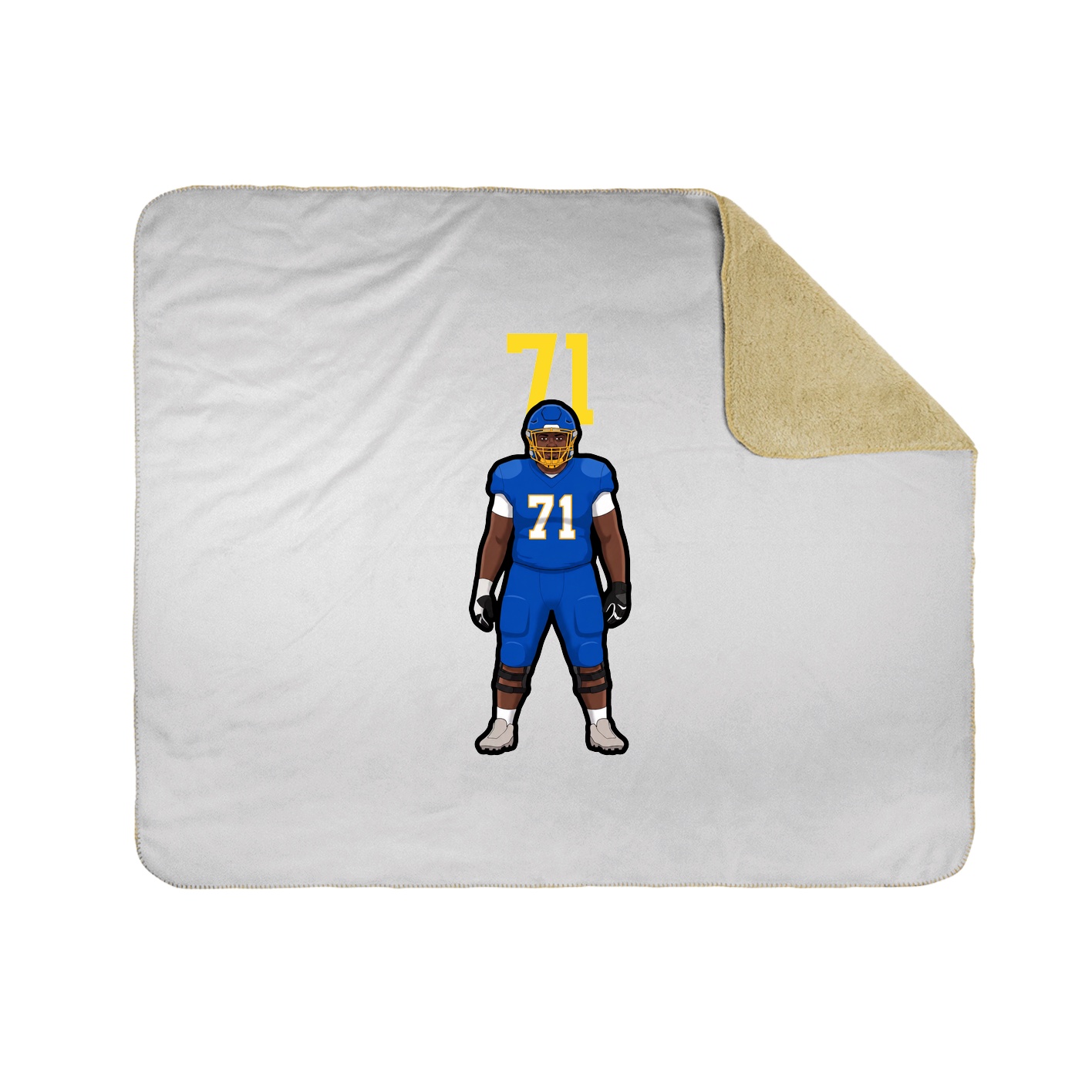 Throw Blanket — Number Top in White