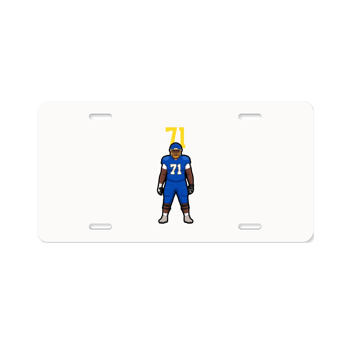 License Plate — Number Top in Classic