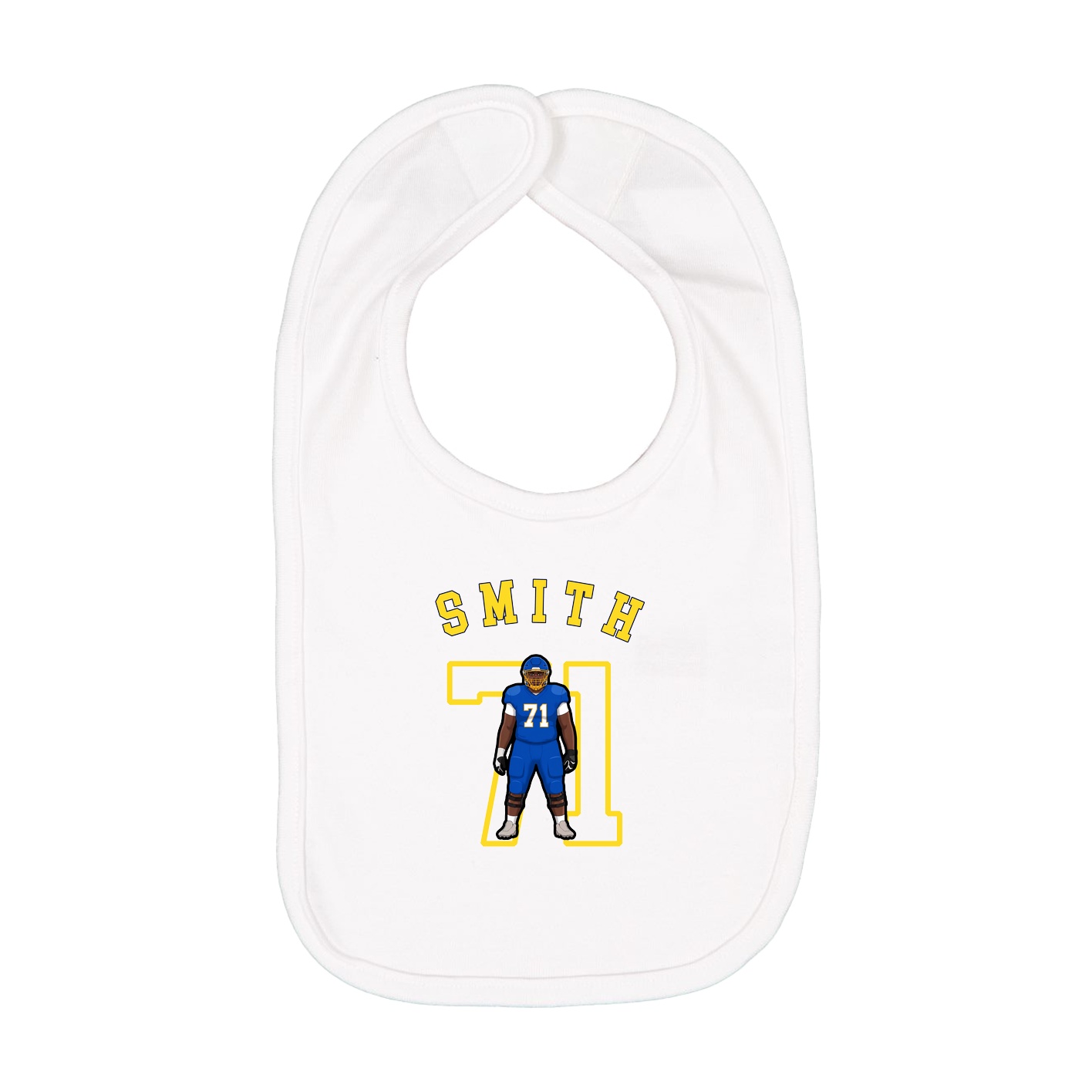 Infant Bib — Shirsey Arch in White