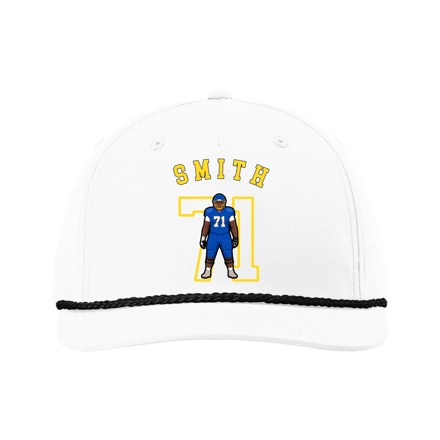 Five-Panel Classic Rope Cap — Shirsey Arch in White