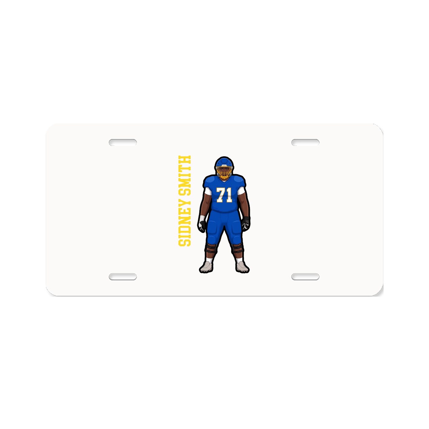 License Plate — Name Vertical in Classic