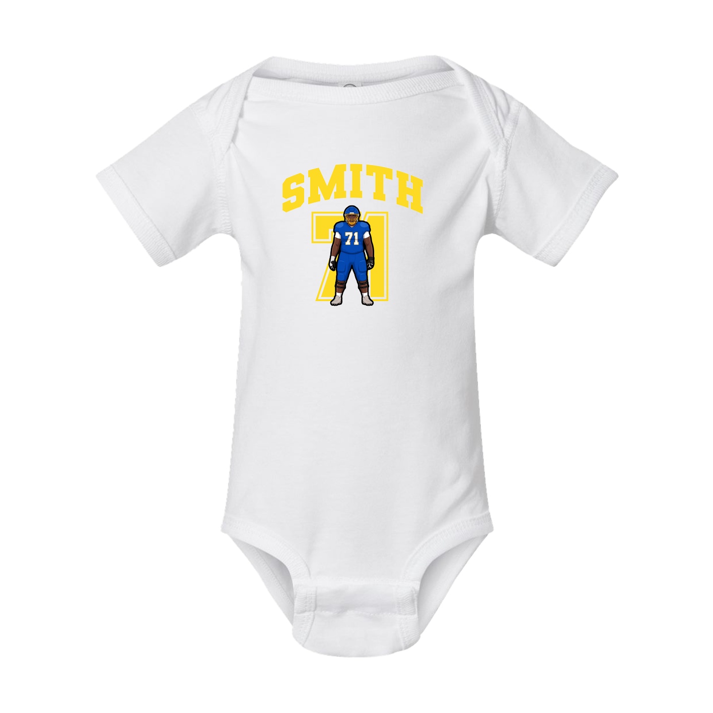 Baby Onesie — Number in White