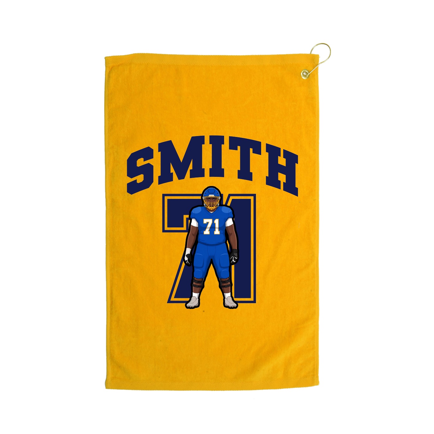 Golf Towel — Number in Gold