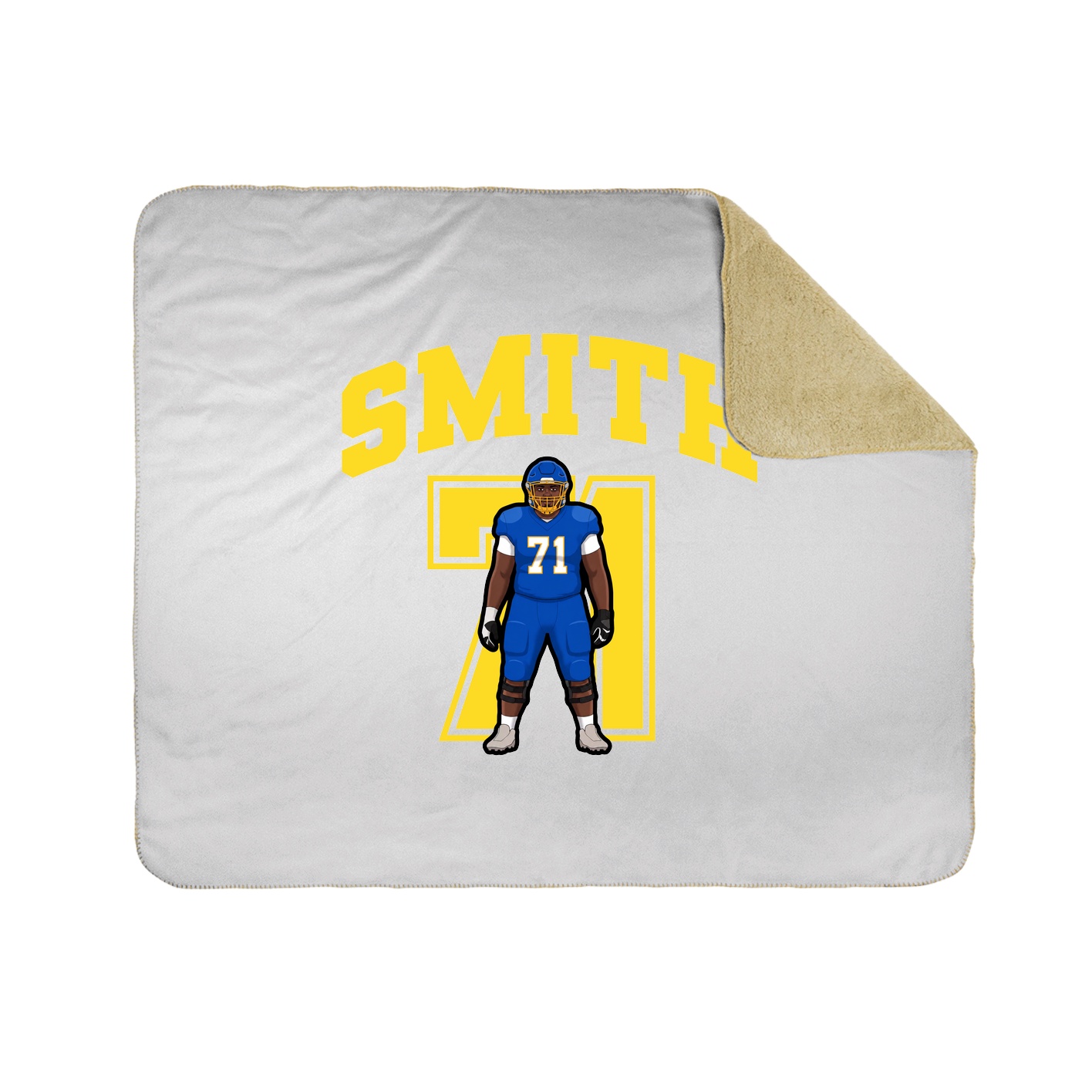 Throw Blanket — Number in White