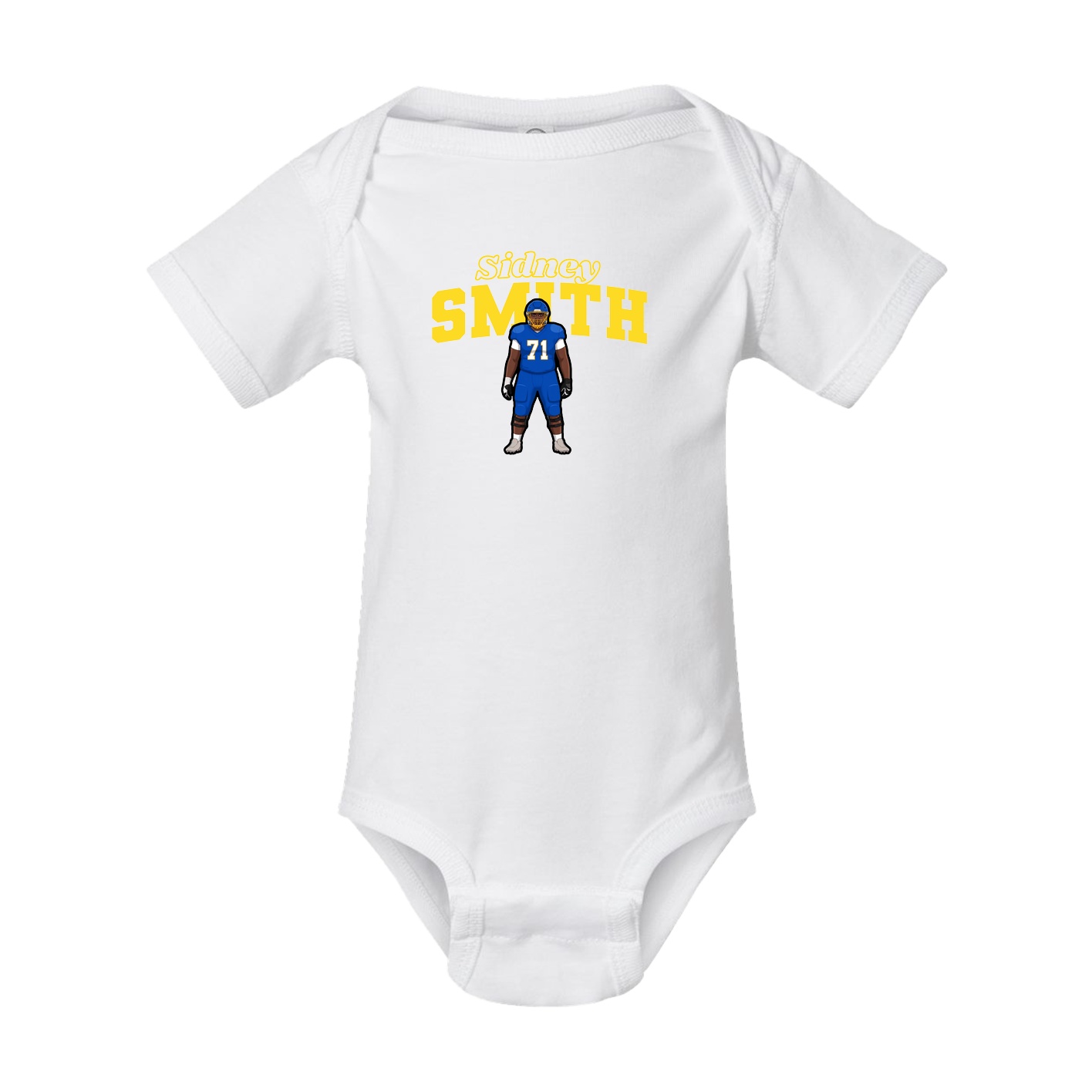 Baby Onesie — Name Arch in White