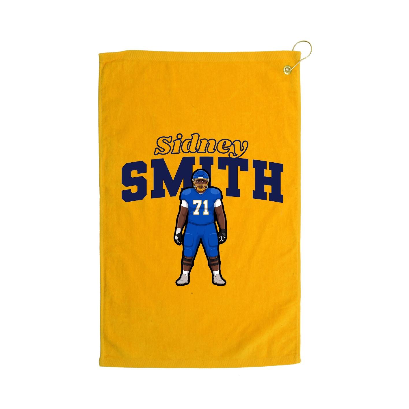 Golf Towel — Name Arch in Gold