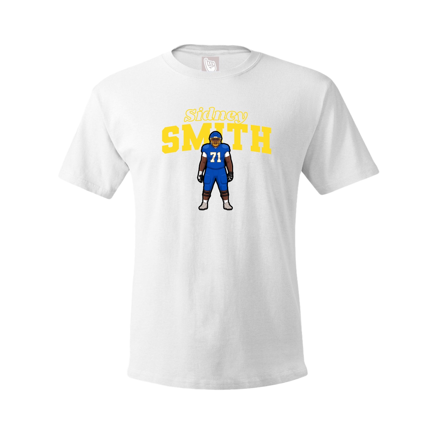 Youth Tee — Name Arch in White