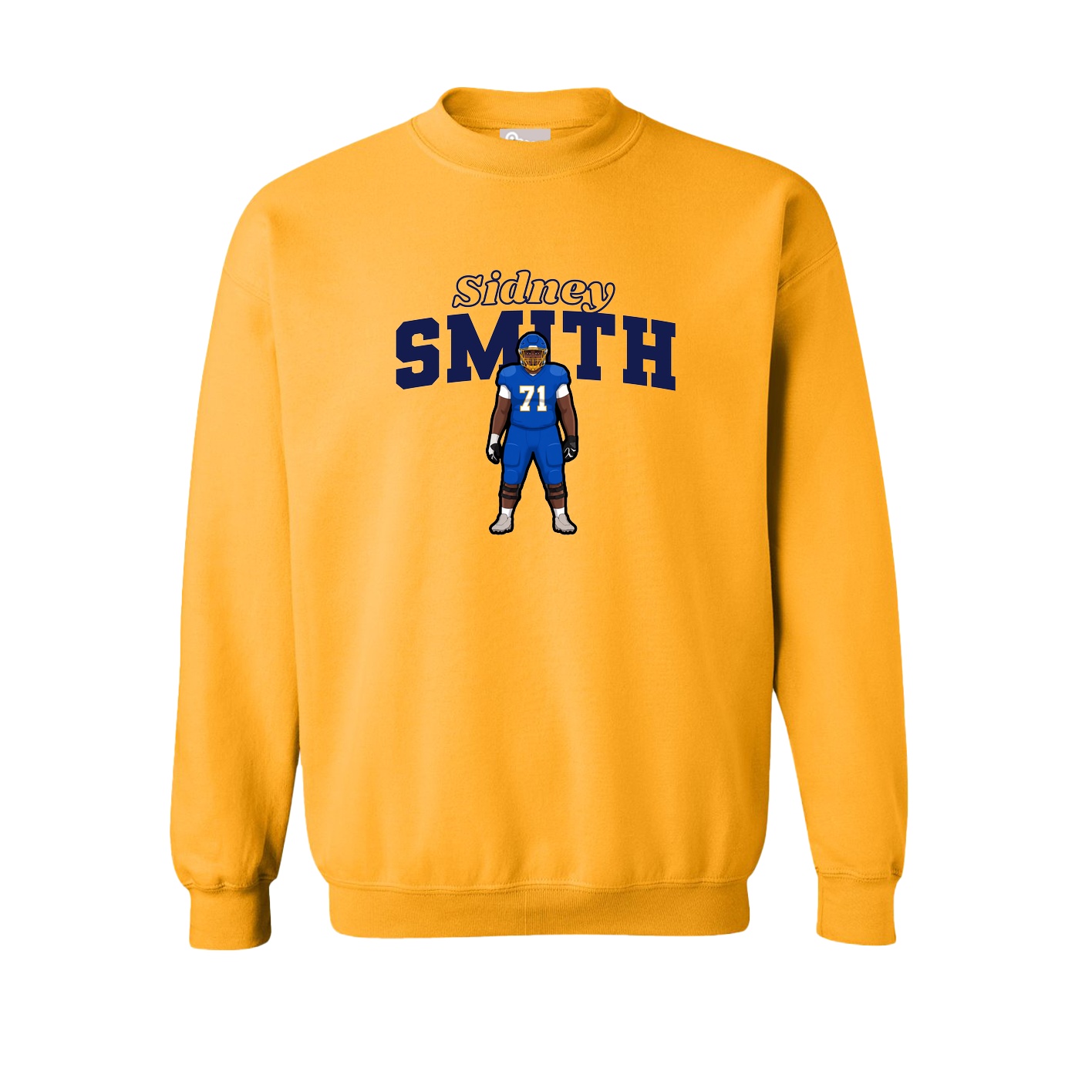 Fleece Crew — Name Arch in Gold