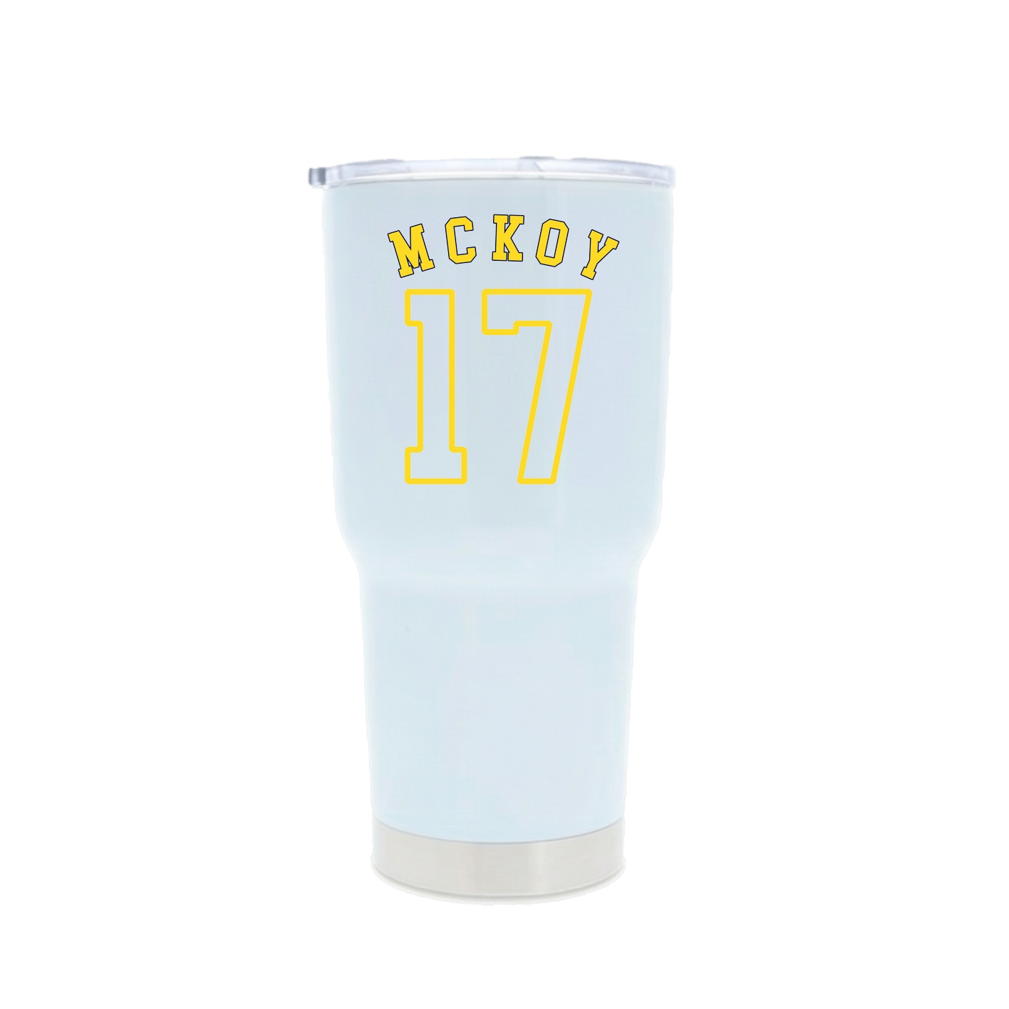 30oz Stainless Steel Tumbler — Shirsey Arch in White