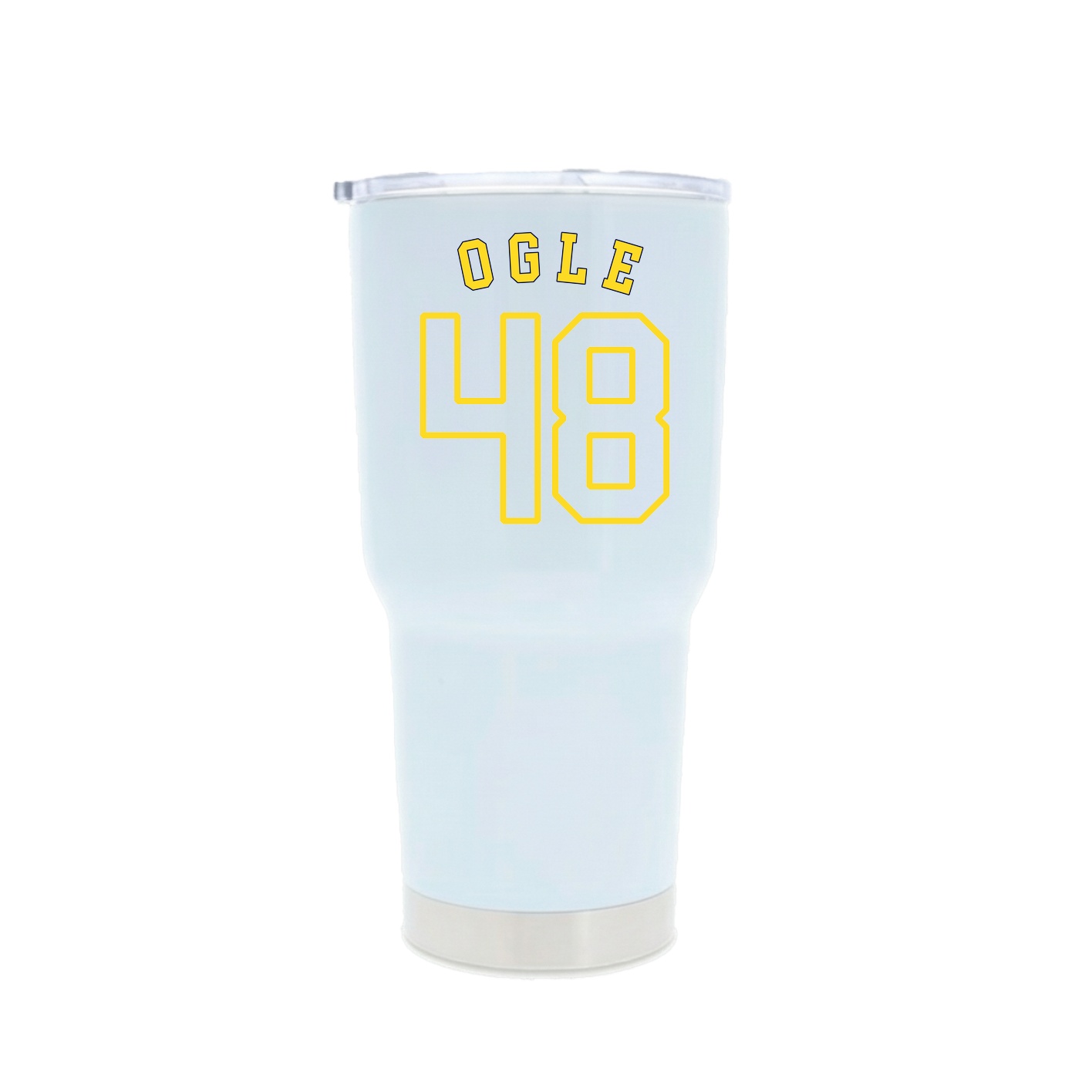 30oz Stainless Steel Tumbler — Shirsey Arch in White
